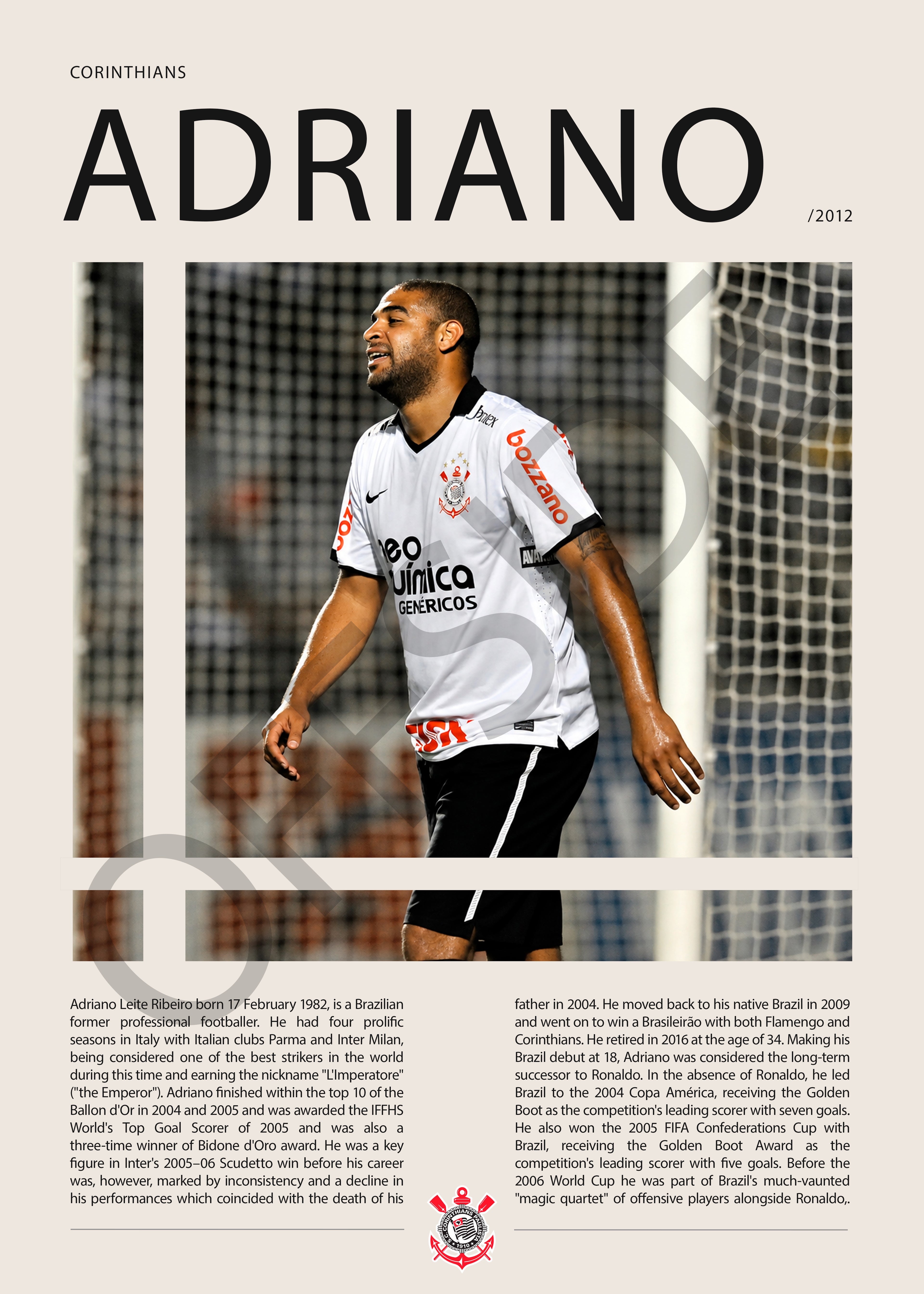 Adriano Leite "El Emperador" en Corinthians Temporada 2012