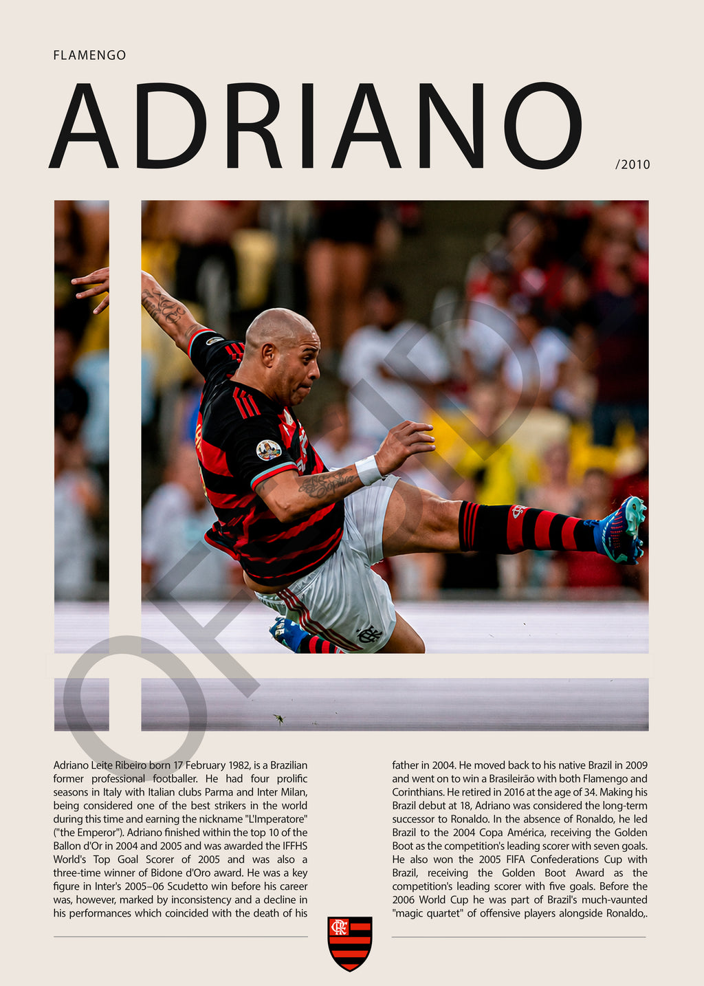 Adriano Leite "El Emperador" en Flamengo Temporada 2010
