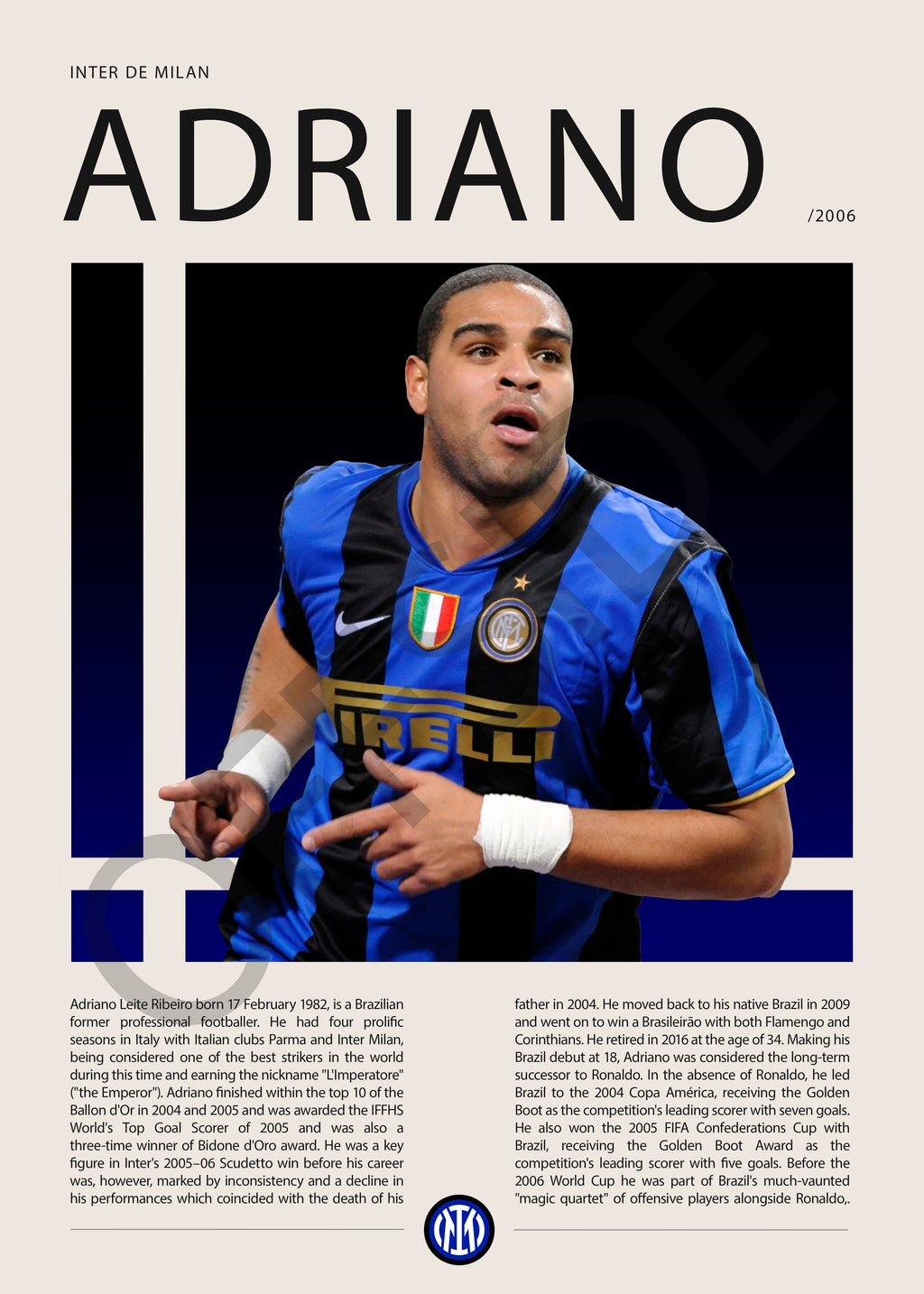 Adriano Leite "El Emperador" en Inter de Milan Temporada 2006