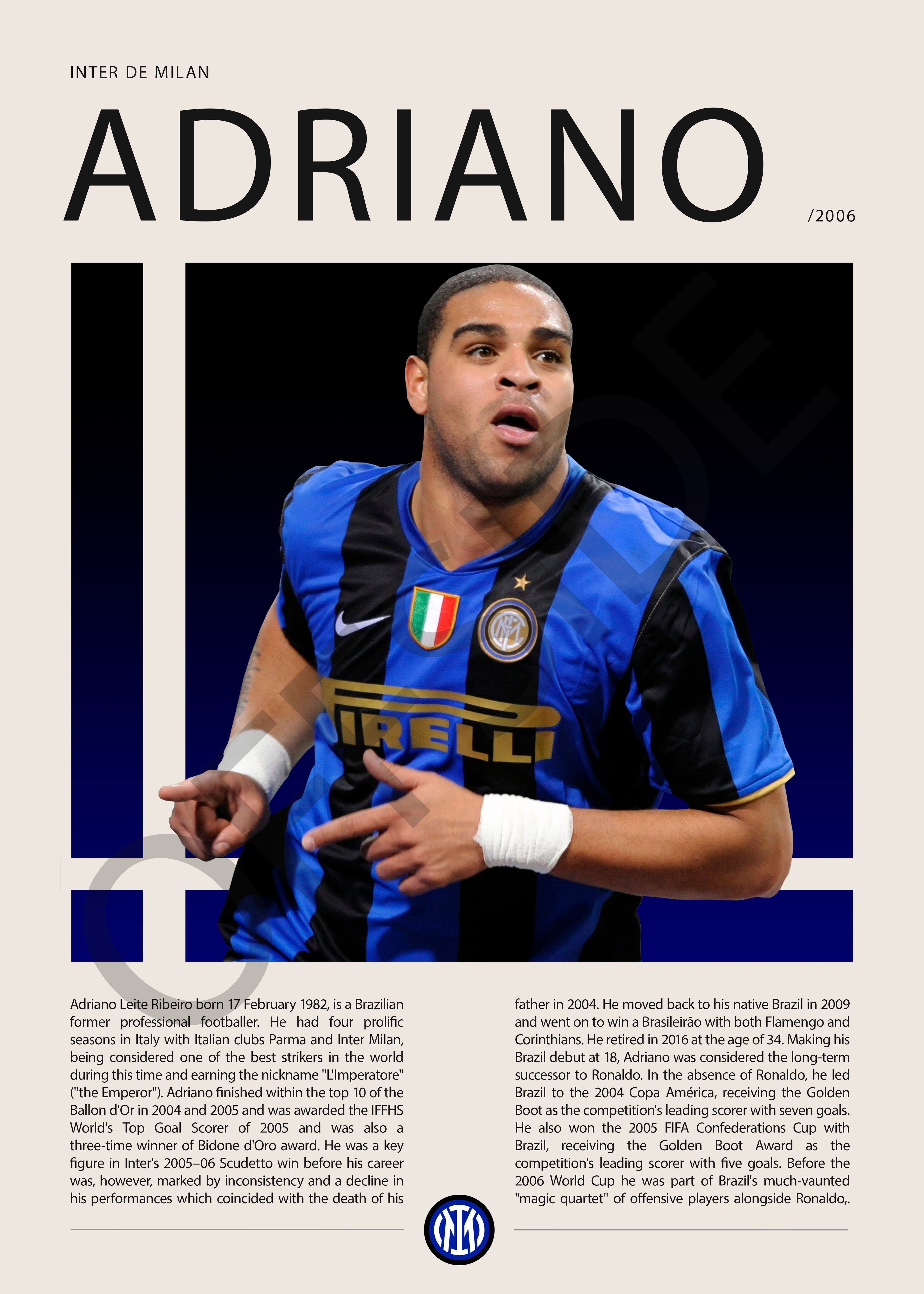 Adriano Leite "El Emperador" en Inter de Milan Temporada 2006