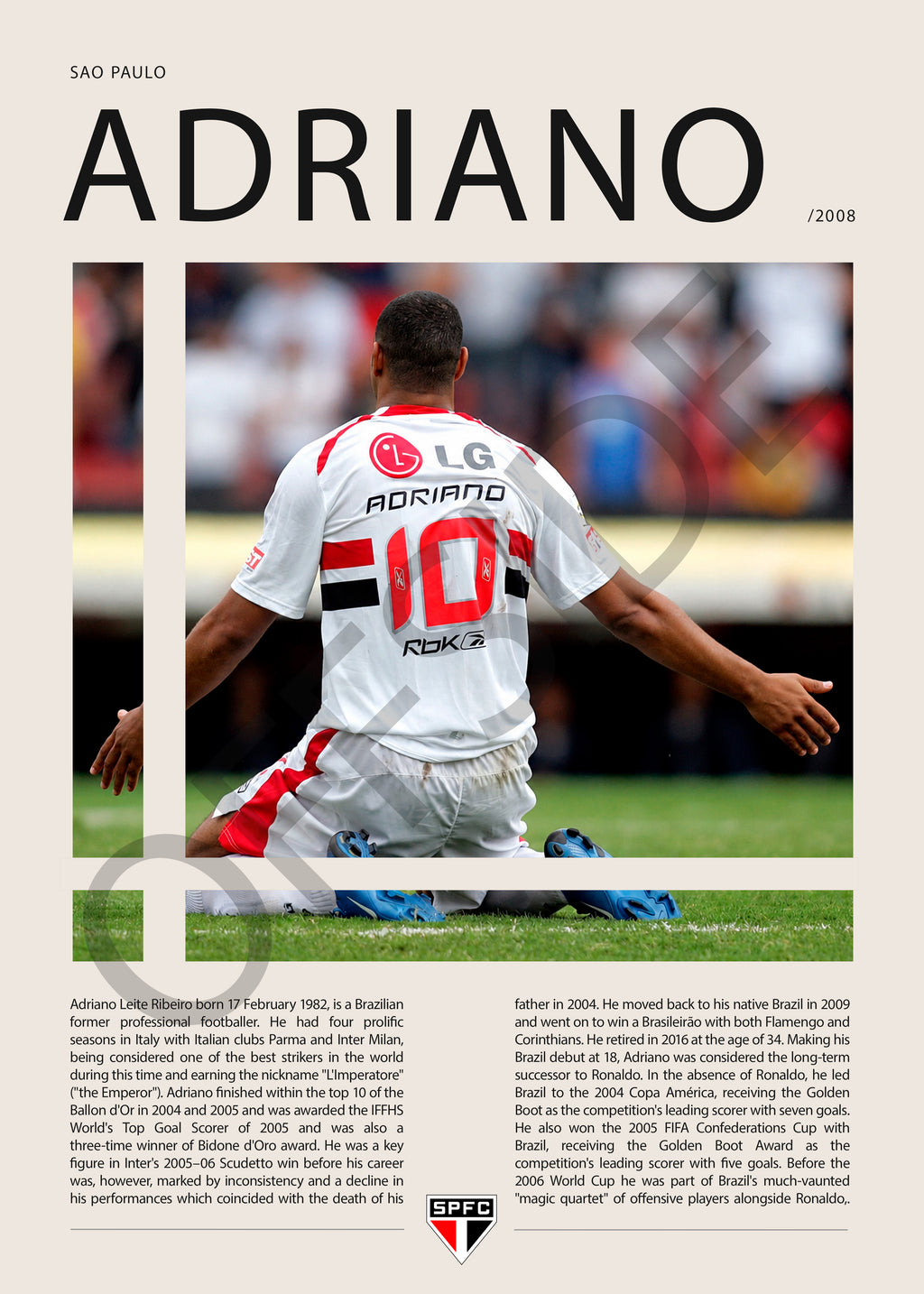 Adriano Leite "El Emperador" en Sao Paulo Temporada 2008