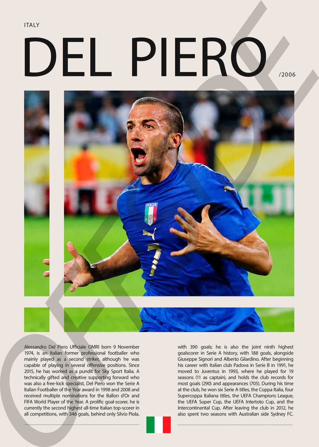 Alessandro Del Piero "Il Capitano" en Italia Clasificatorias 2006