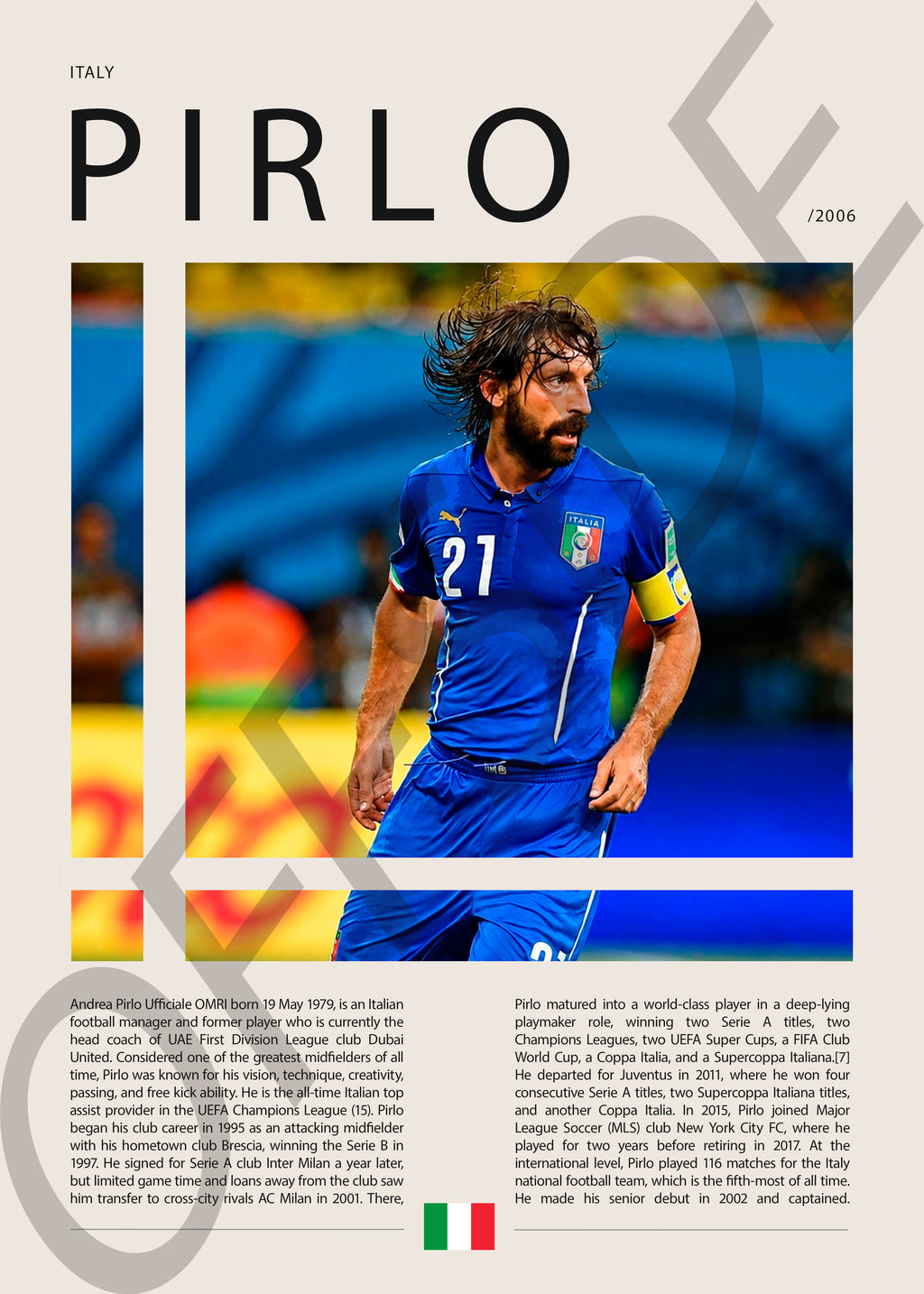 Adrea Pirlo "El Arquitecto" en Italia Clasificatorias 2006