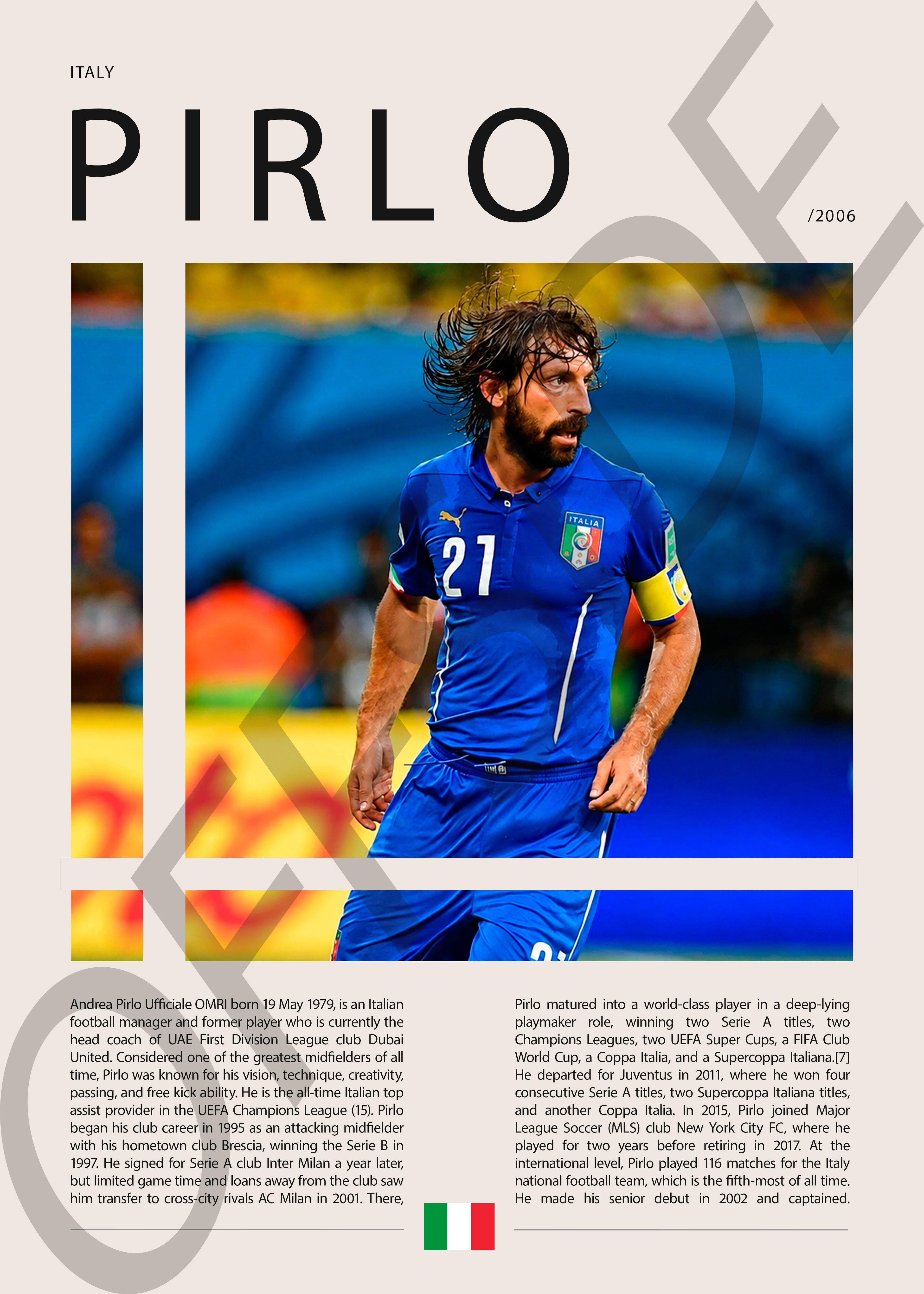 Adrea Pirlo "El Arquitecto" en Italia Clasificatorias 2006