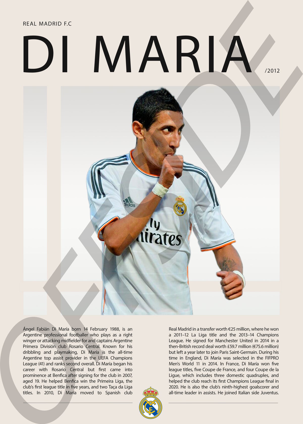 Angel Di Maria "Fideo" en Real Madrid Temporada 2012
