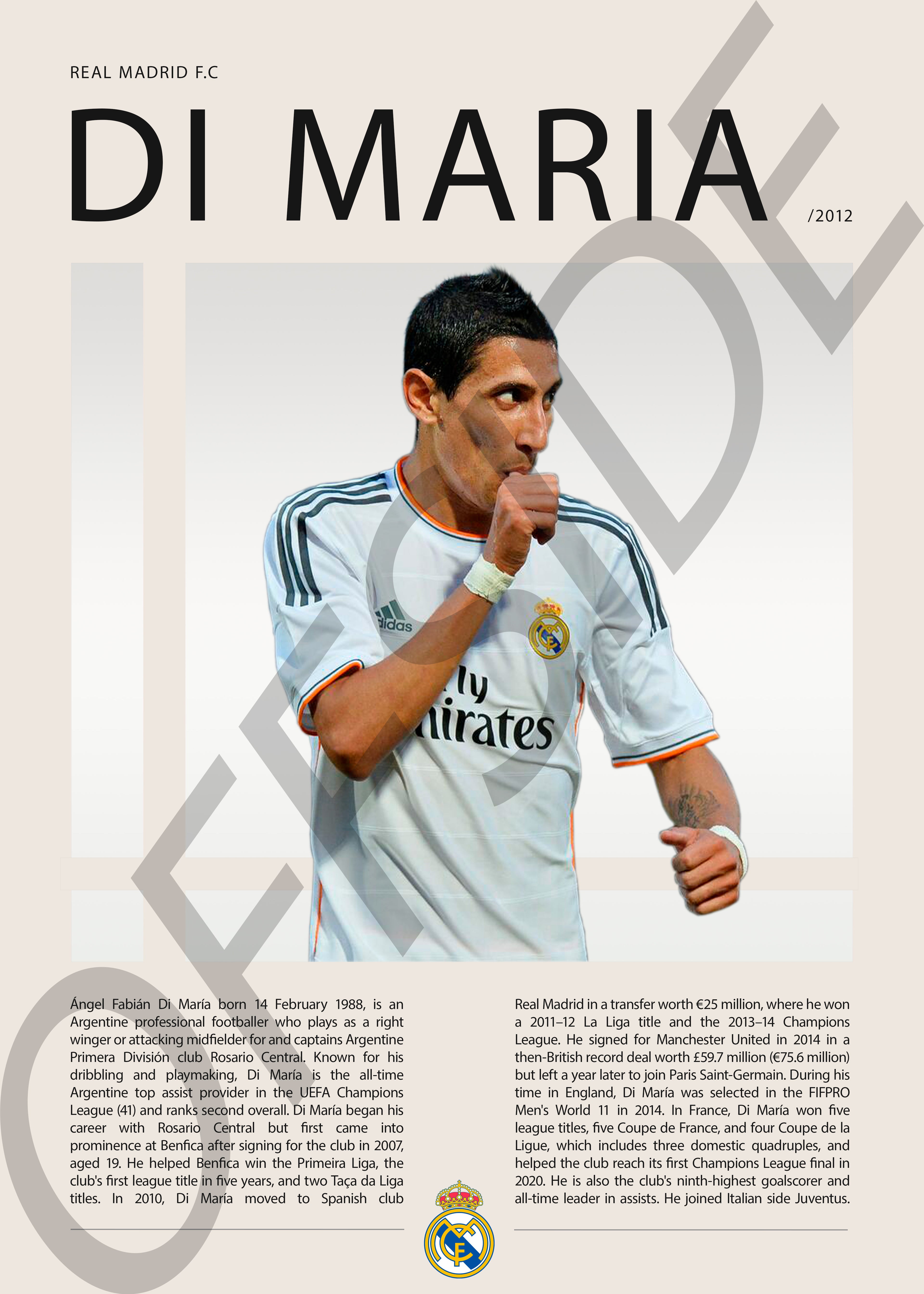 Angel Di Maria "Fideo" en Real Madrid Temporada 2012