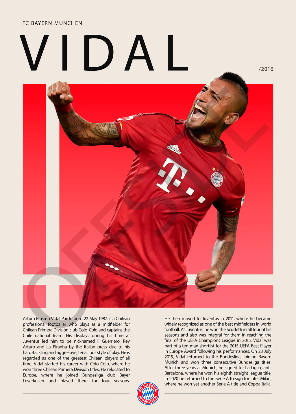 Arturo Vidal "El King" Bayern Munich Celebrando Gol vs Augsburg