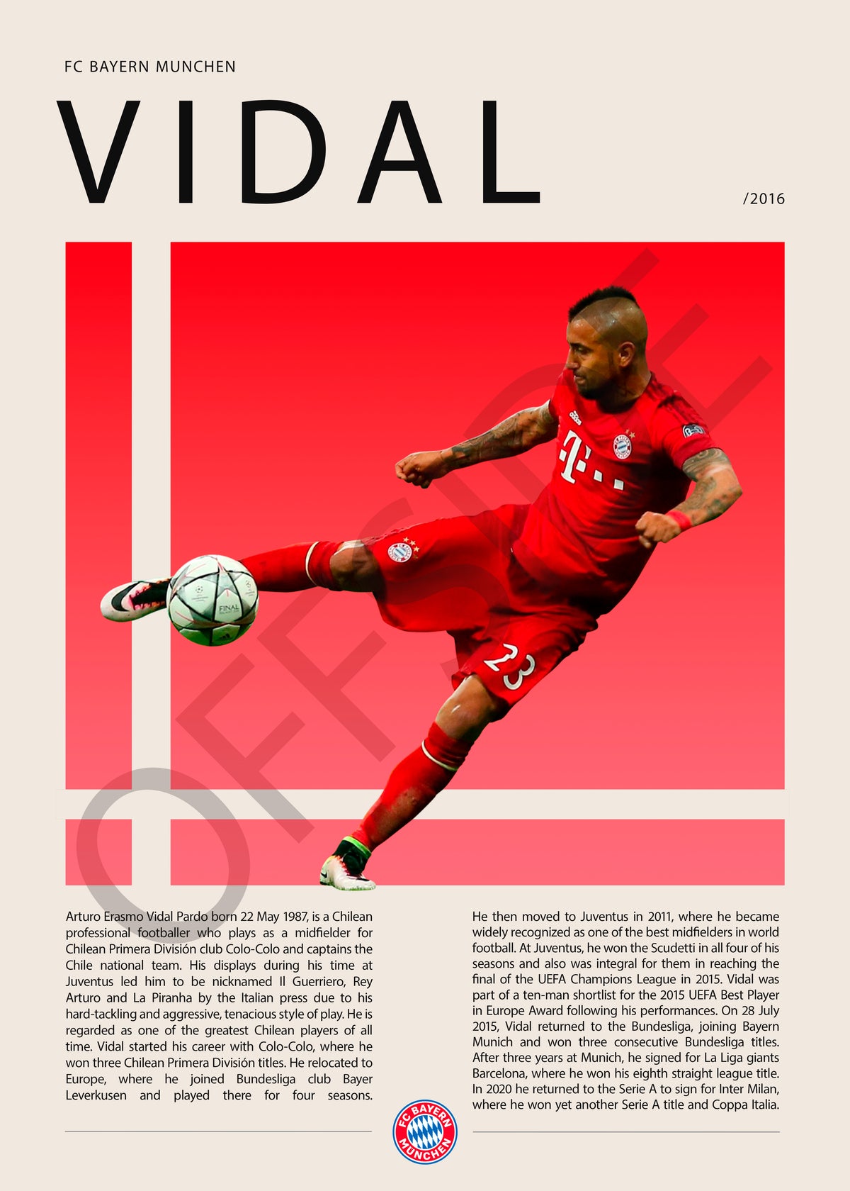 Arturo Vidal "El King" Bayern Munich Gol vs Hoffenheim