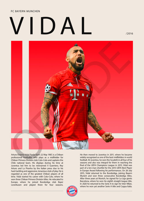 Arturo Vidal "El King" Bayern Munich Celebrando Gol Champions League