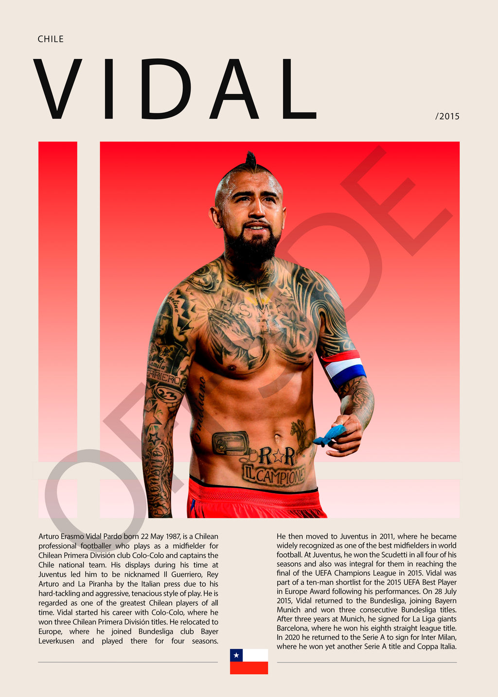 Arturo Vidal "El King" Seleccion Chilena vs Australia Mundial 2014