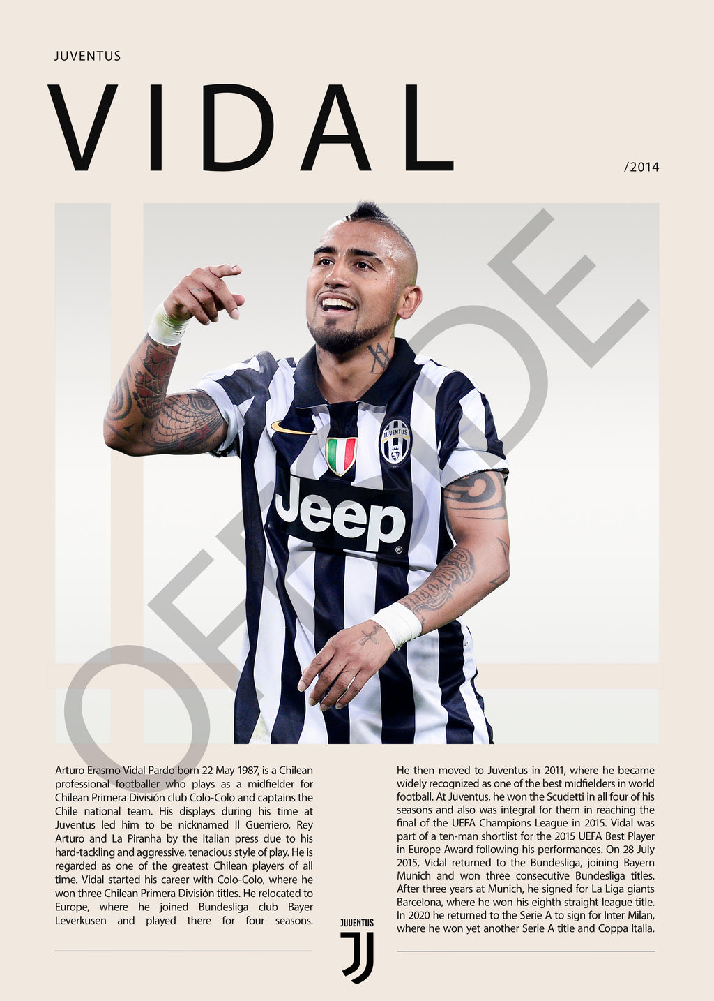 Arturo Vidal "El King" Campeón con Juventus vs Sampdoria Temporada 2014