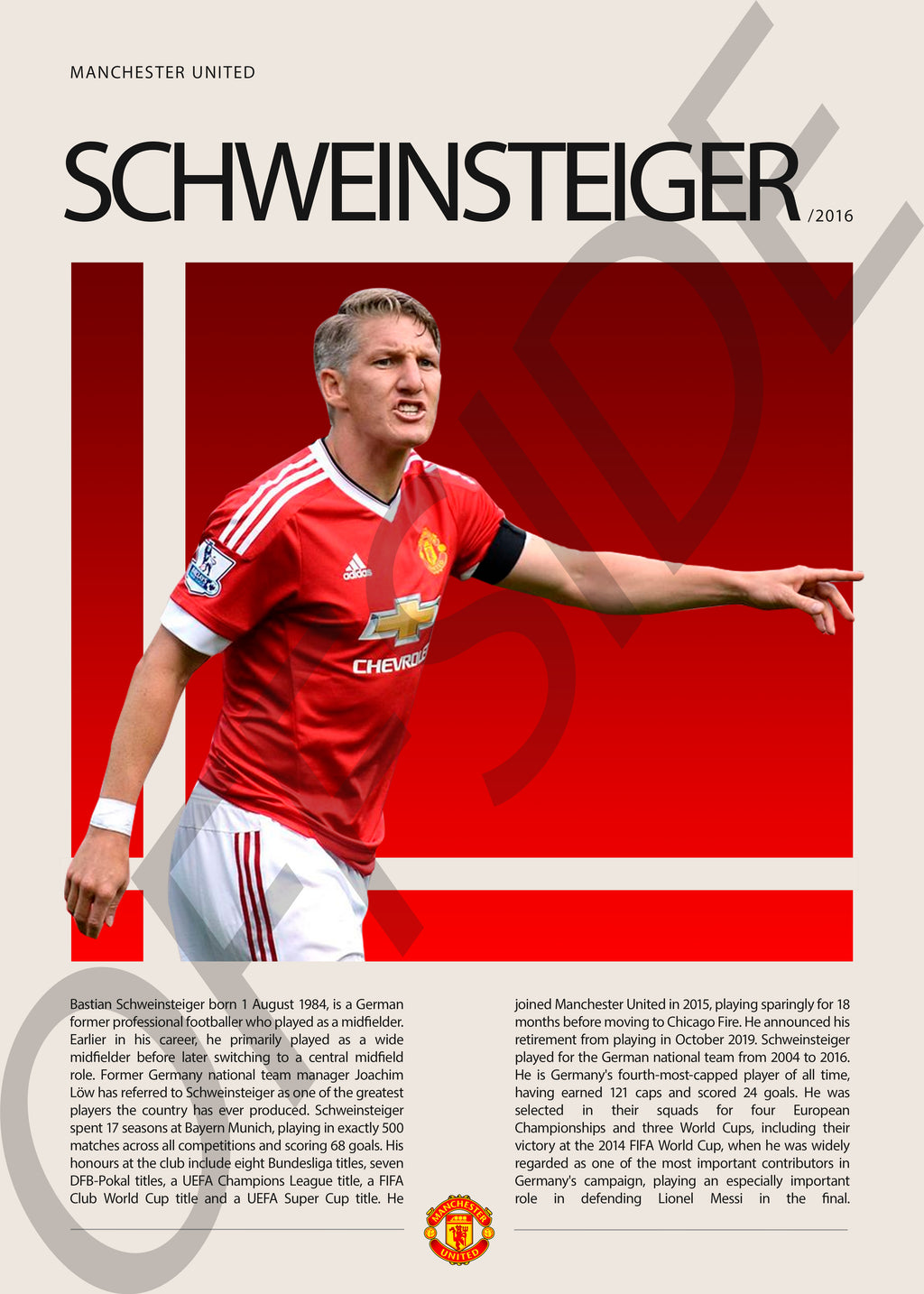 Bastian Schweinsteiger "Schweini" en Manchester United Temporada 2016