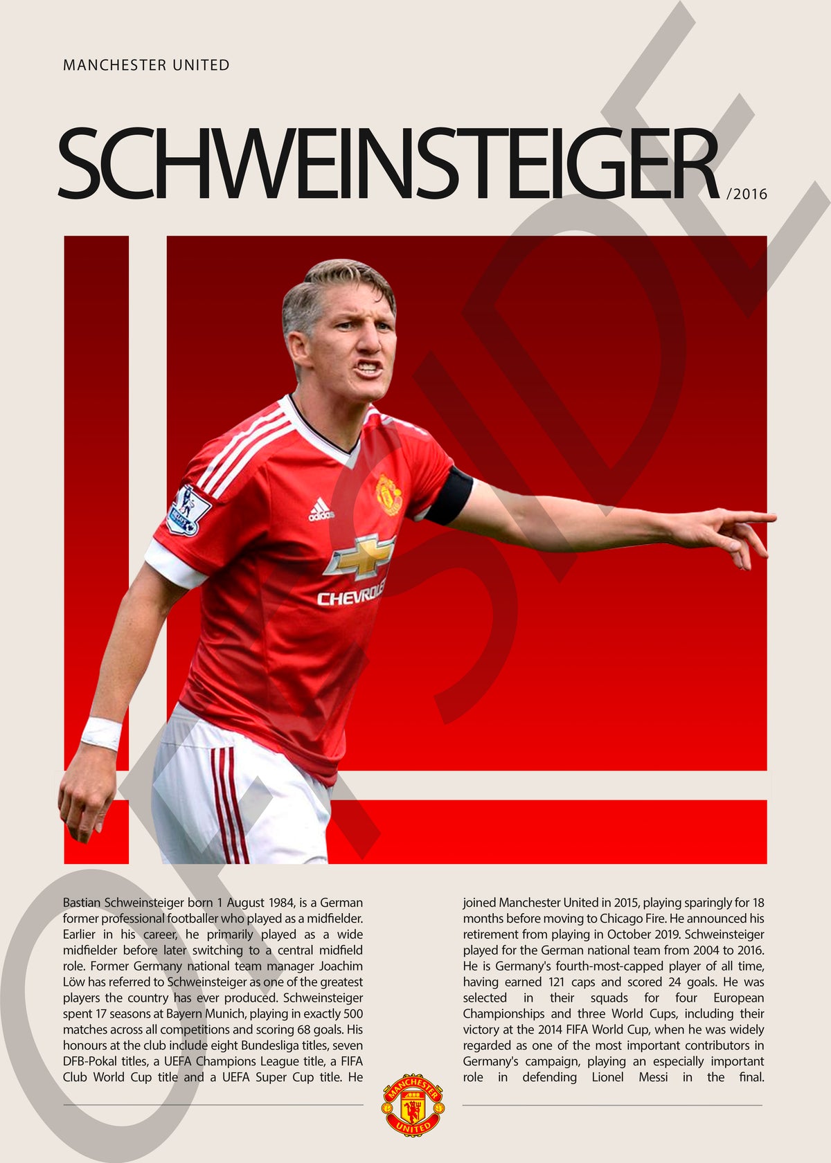 Bastian Schweinsteiger "Schweini" en Manchester United Temporada 2016