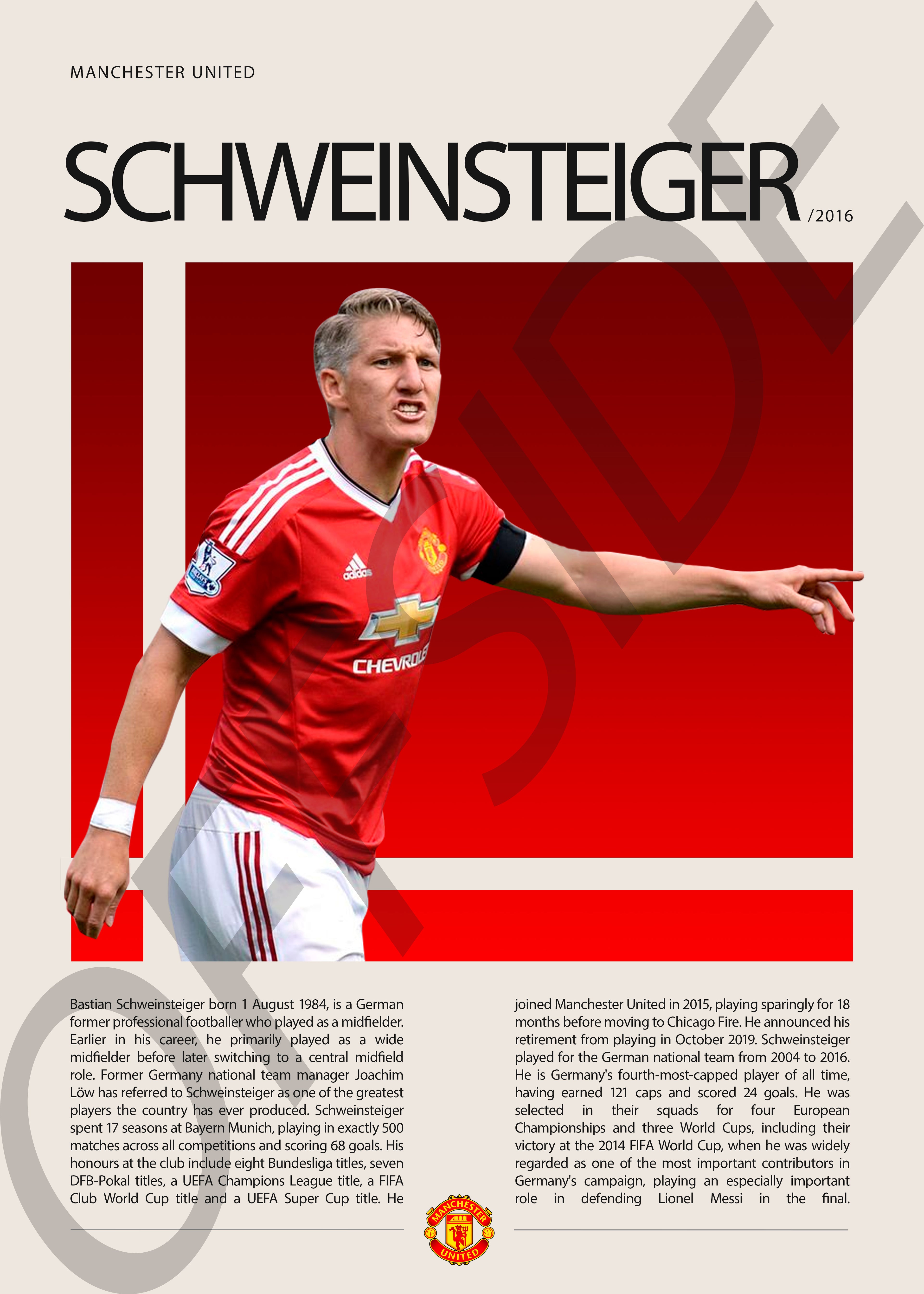 Bastian Schweinsteiger "Schweini" en Manchester United Temporada 2016