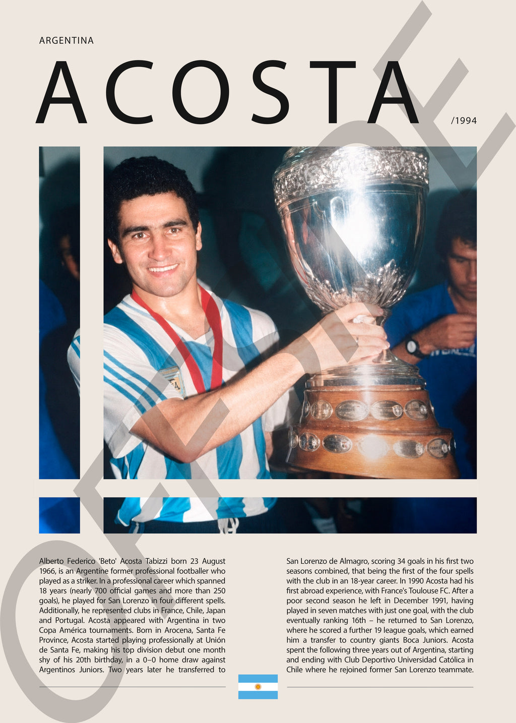 Beto Acosta "El Beto" en Argentina Clasificatorias 1994