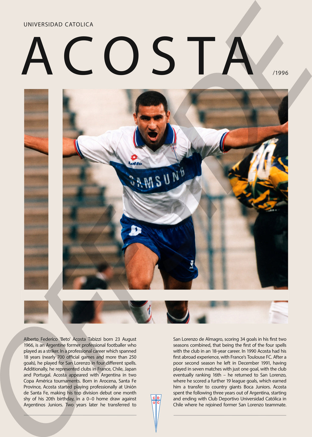 Beto Acosta "El Beto" en U. Catolica Temporada 1996