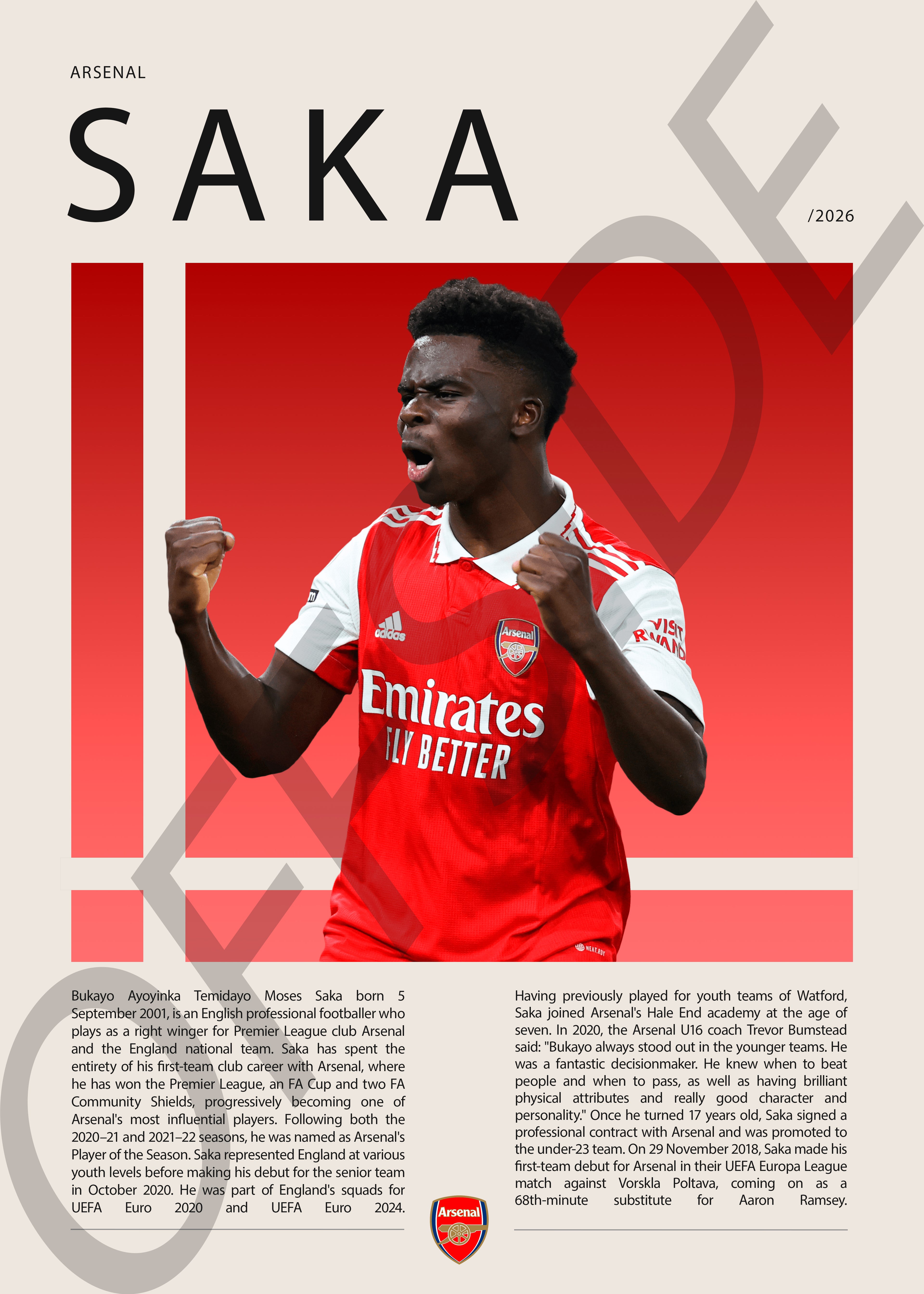Bukayo Saka "Saka" en Arsenal Temporada 2026