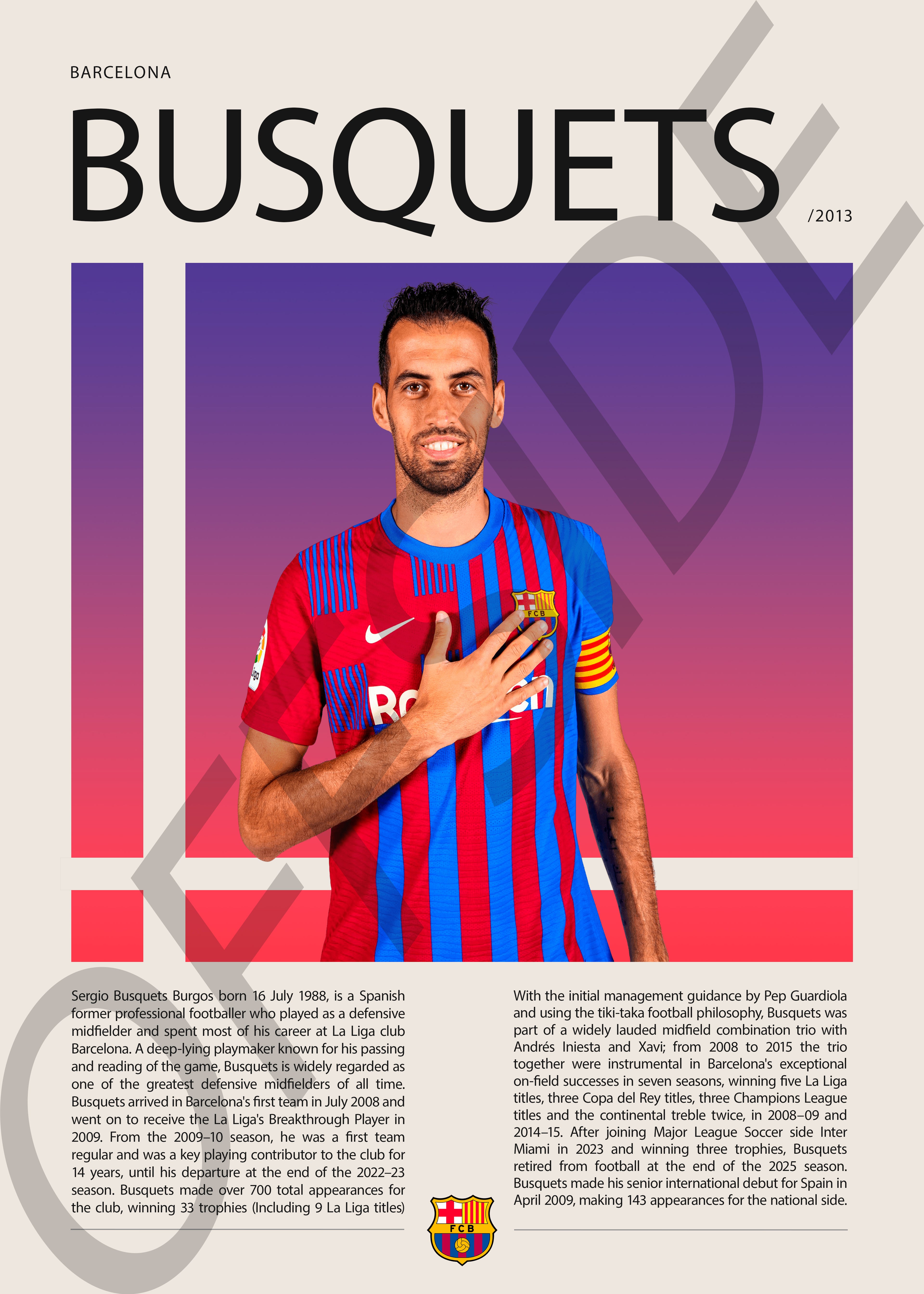 Sergio Busquets "Busi" en Barcelona Temporada 2013