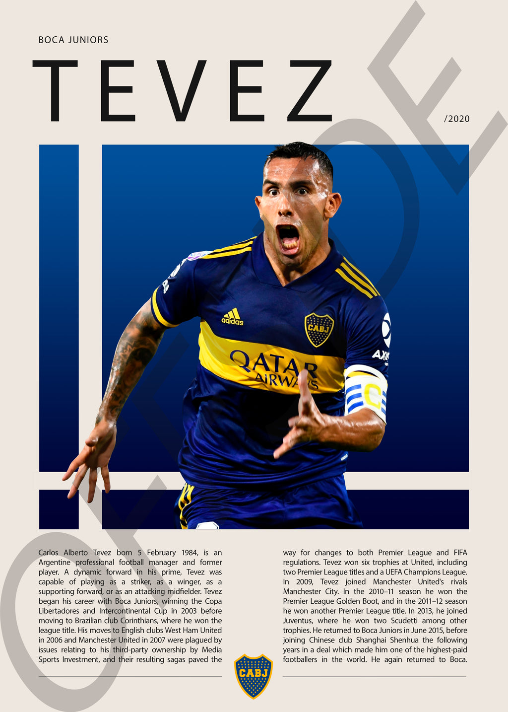 Carlos Tevez "El Apache" en Boca Junior Temporada 2020