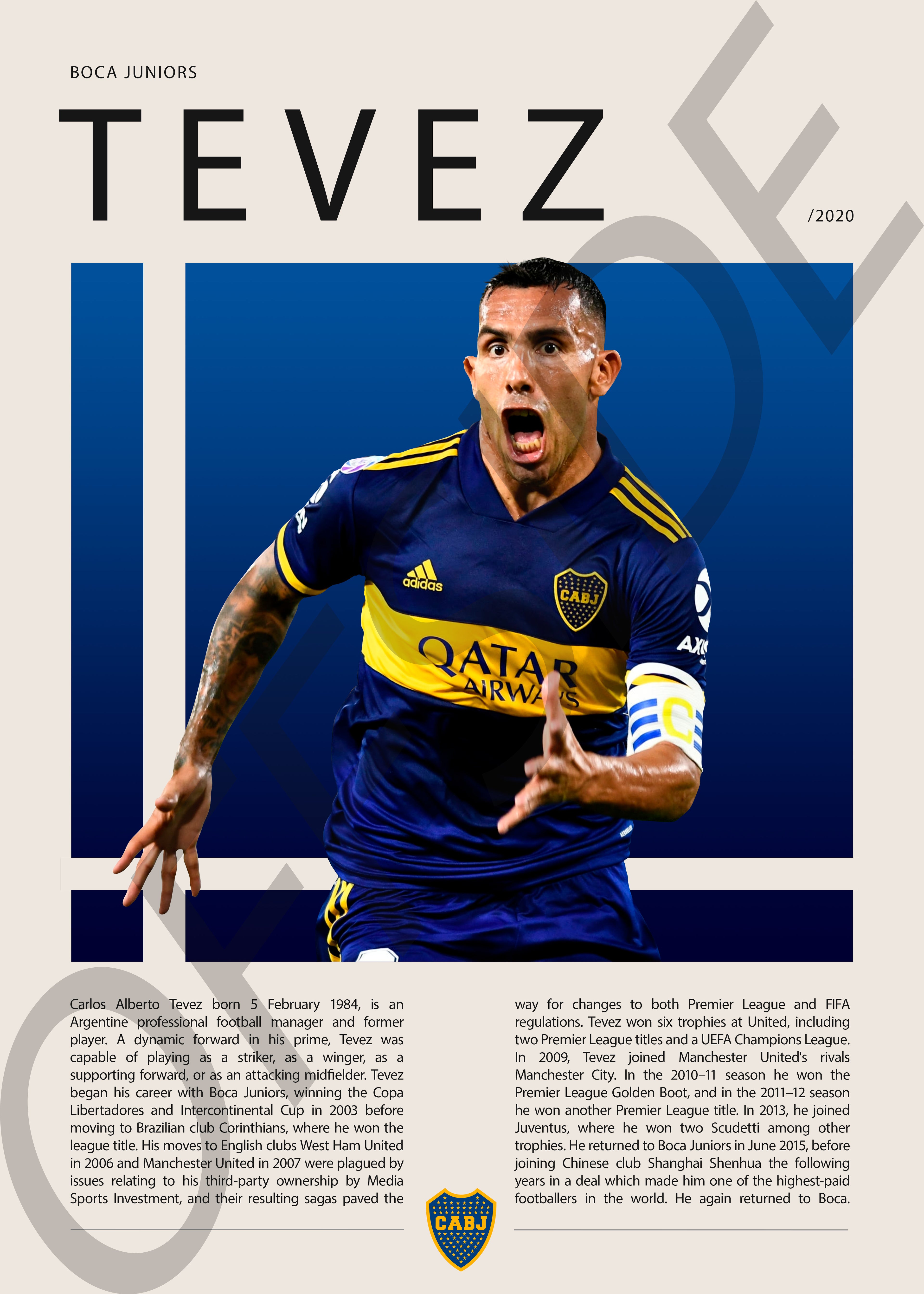 Carlos Tevez "El Apache" en Boca Junior Temporada 2020