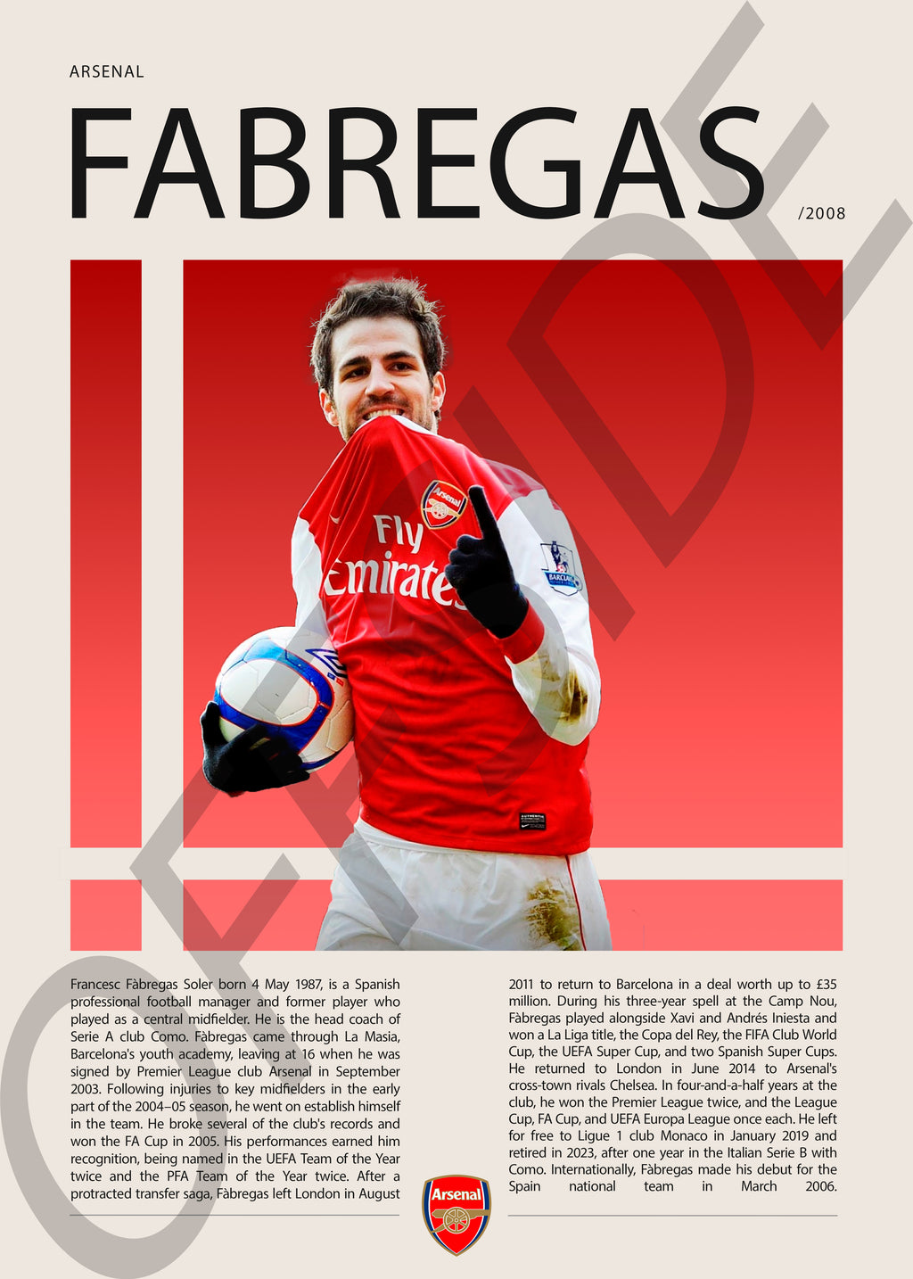 Cesc Fabregas "Cesc" en Arsenal Temporada 2008