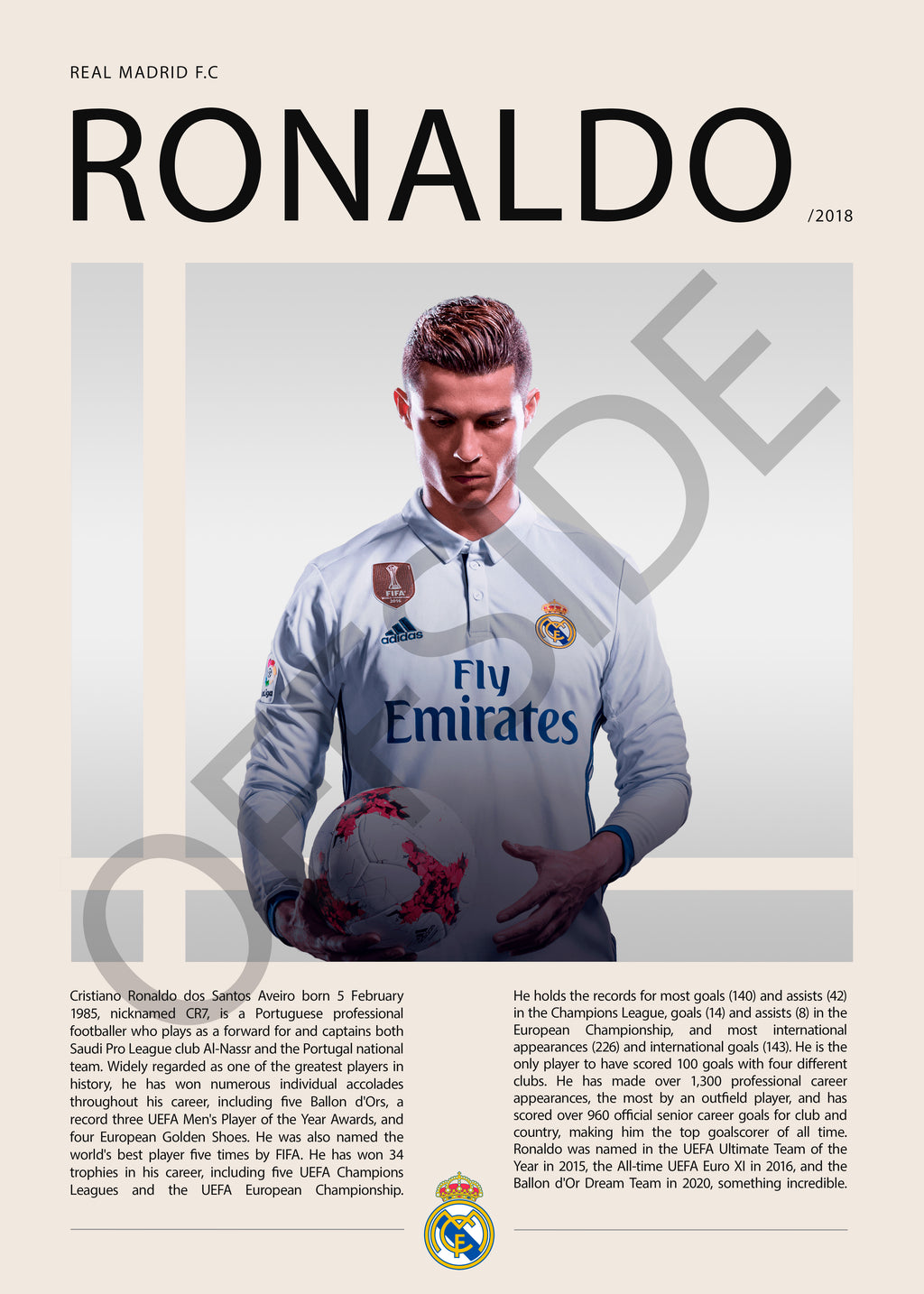 Cristiano Ronaldo "CR7" en Real Madrid Temporada 2018