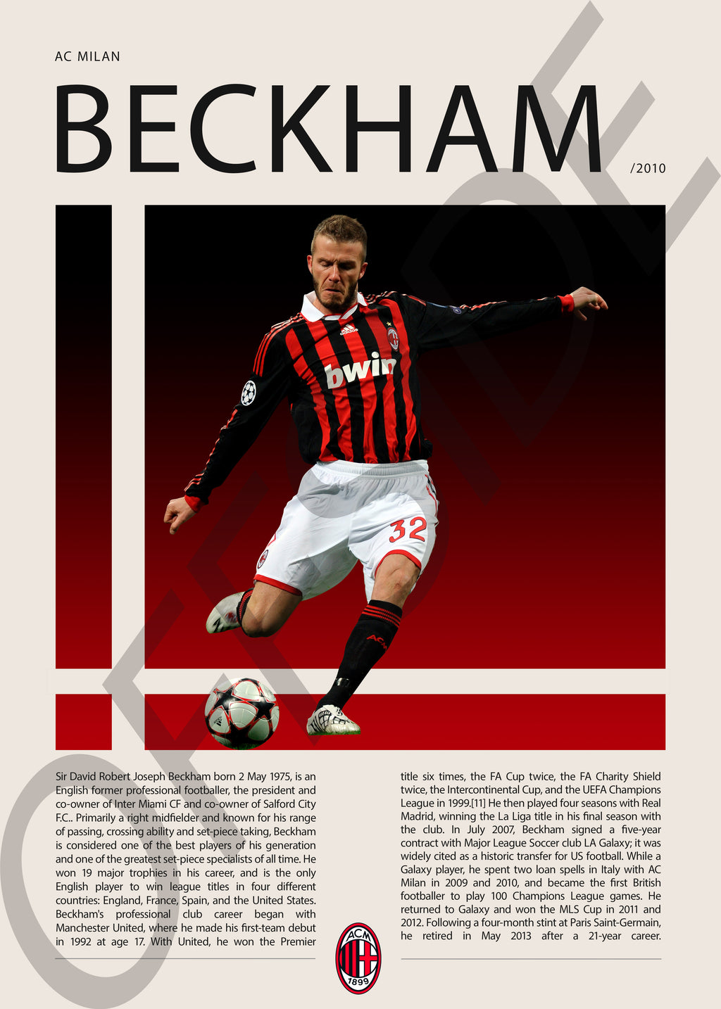 David Beckham "Becks" en AC Milan Temporada 2010
