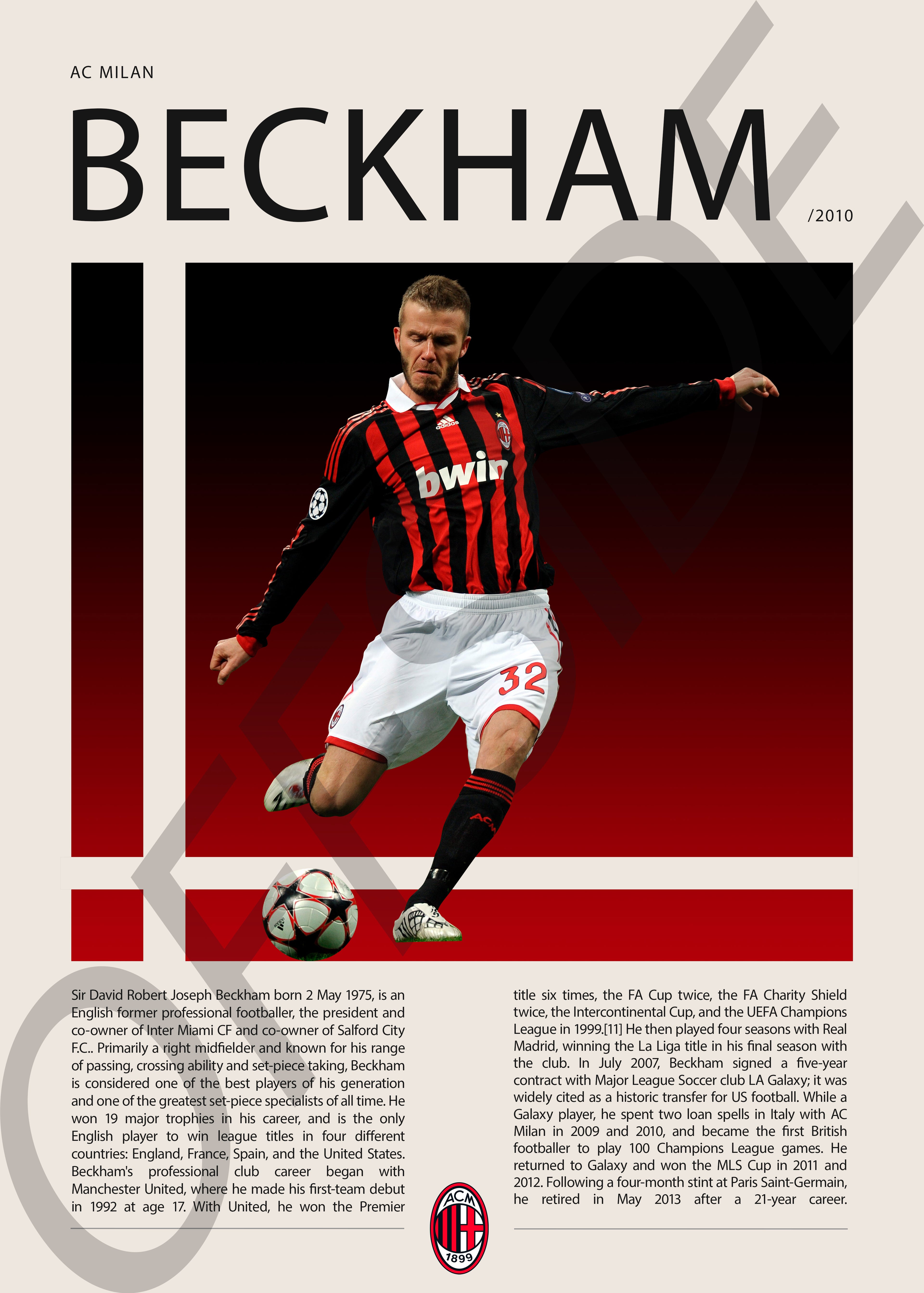 David Beckham "Becks" en AC Milan Temporada 2010