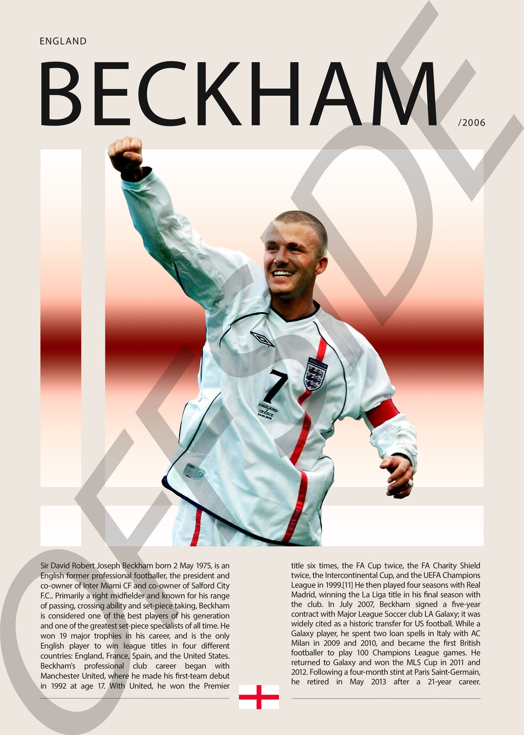 David Beckham "Becks" en Inglaterra Clasificatorias 2006