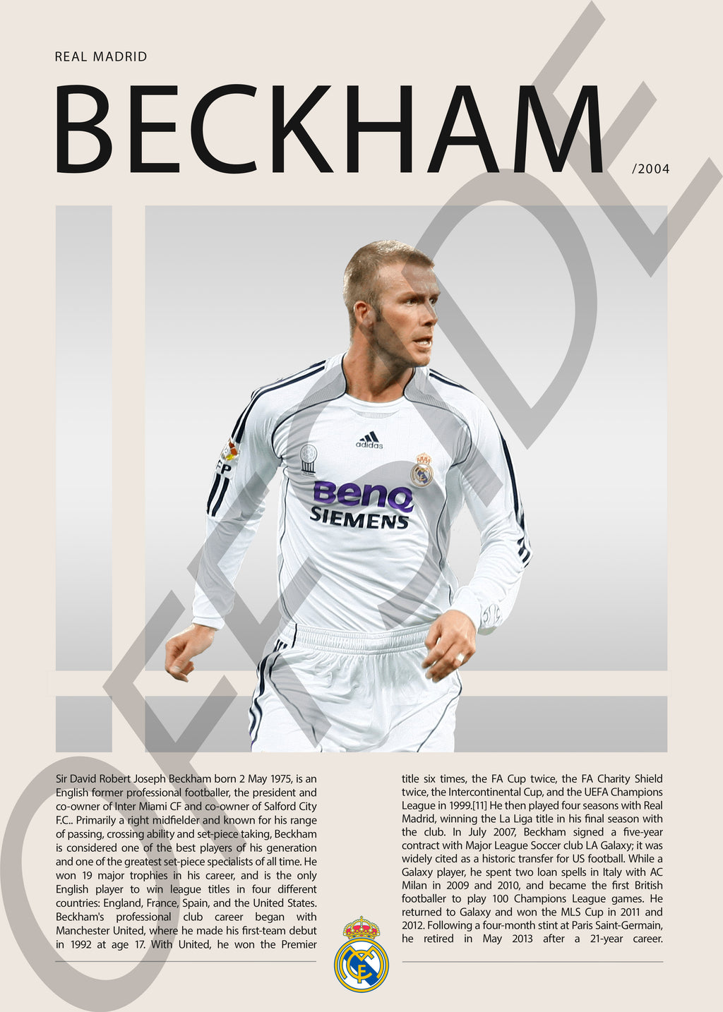 David Beckham "Becks" en Real Madrid Temporada 2004
