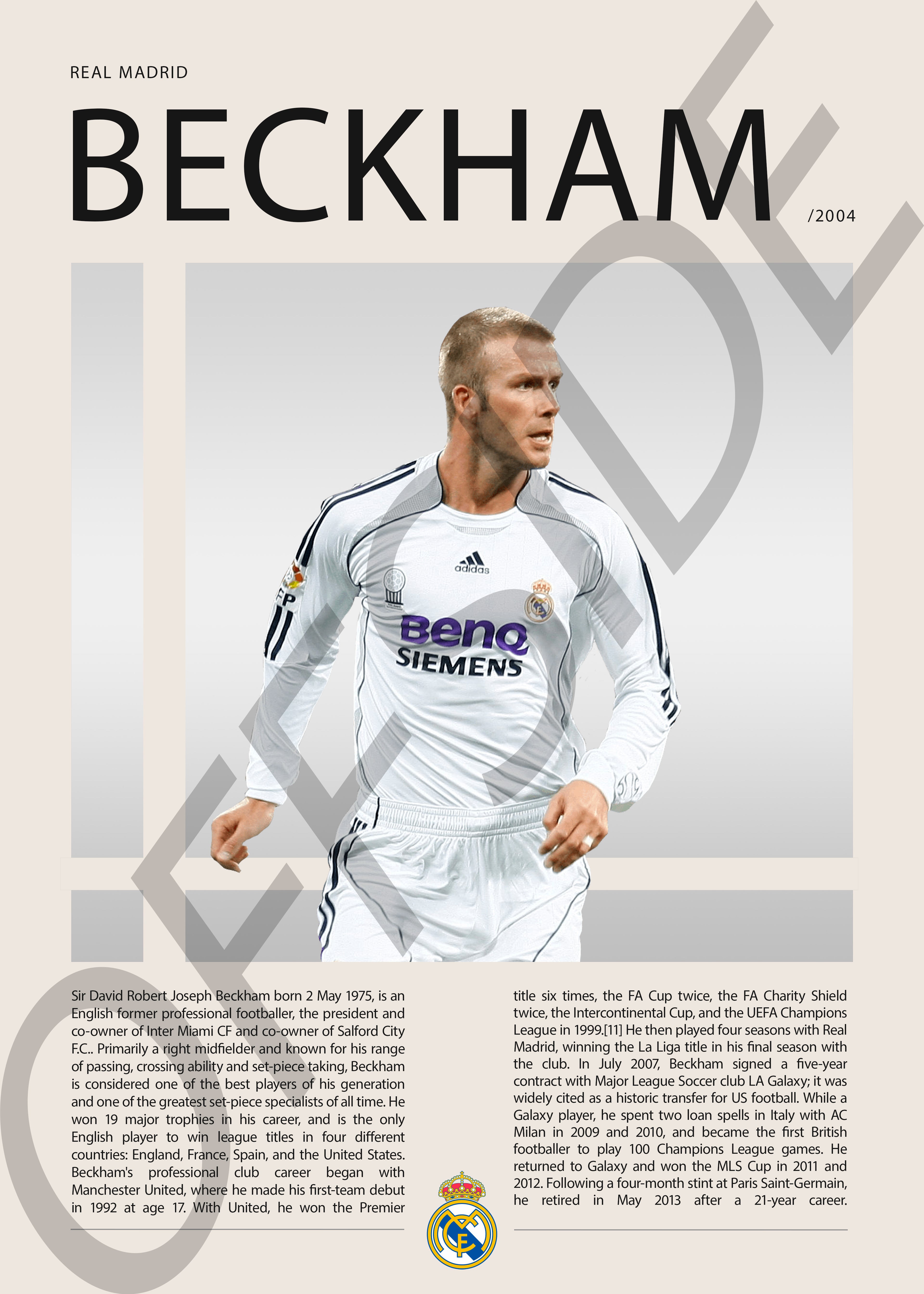 David Beckham "Becks" en Real Madrid Temporada 2004