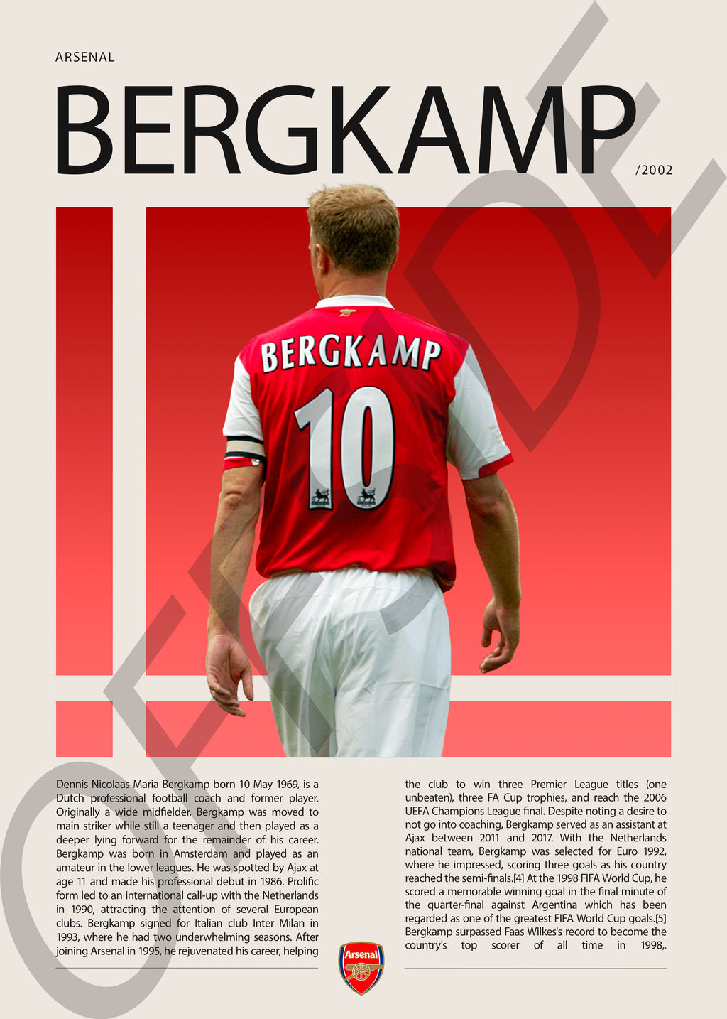 Dennis Bergkamp "El holandés que no vuela" en Arsenal Temporada 2002