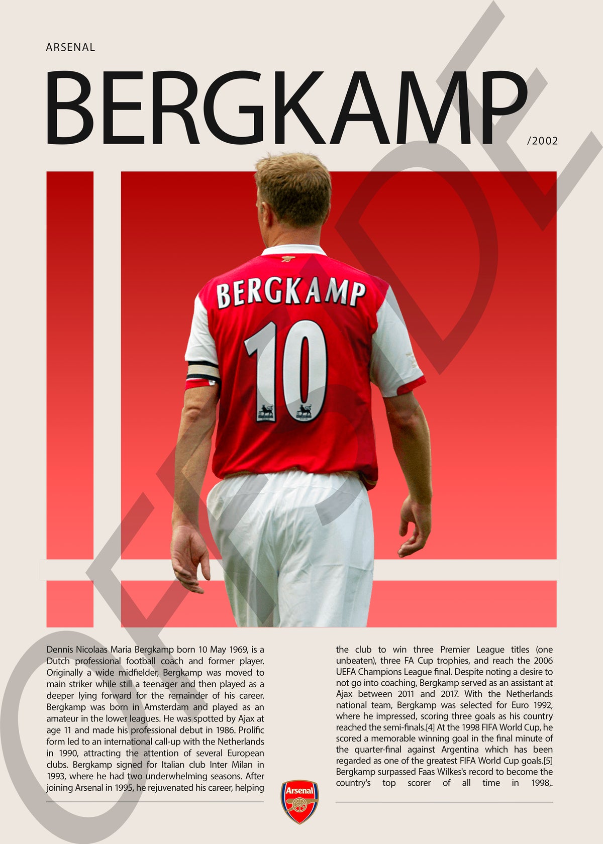 Dennis Bergkamp "El holandés que no vuela" en Arsenal Temporada 2002