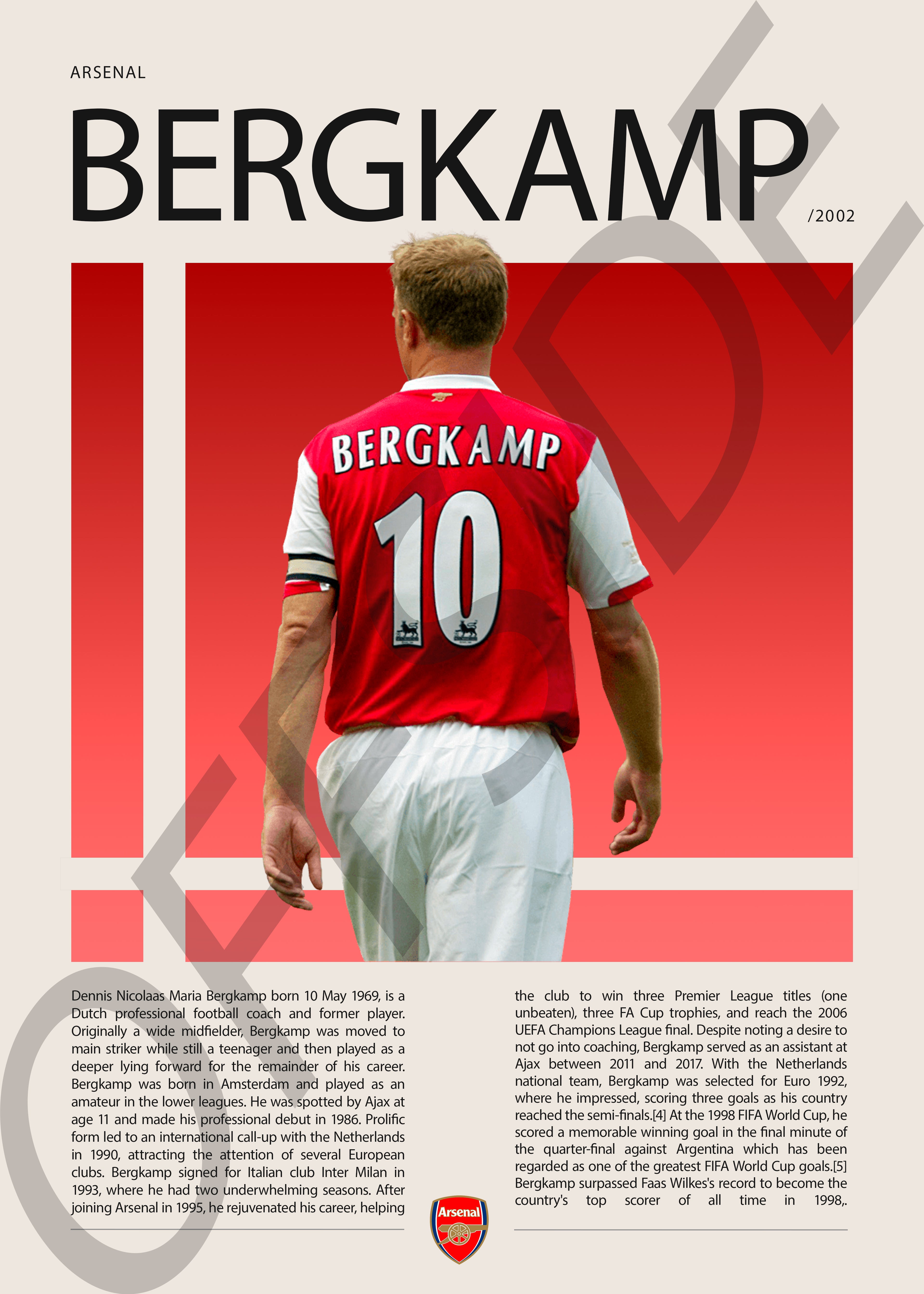 Dennis Bergkamp "El holandés que no vuela" en Arsenal Temporada 2002