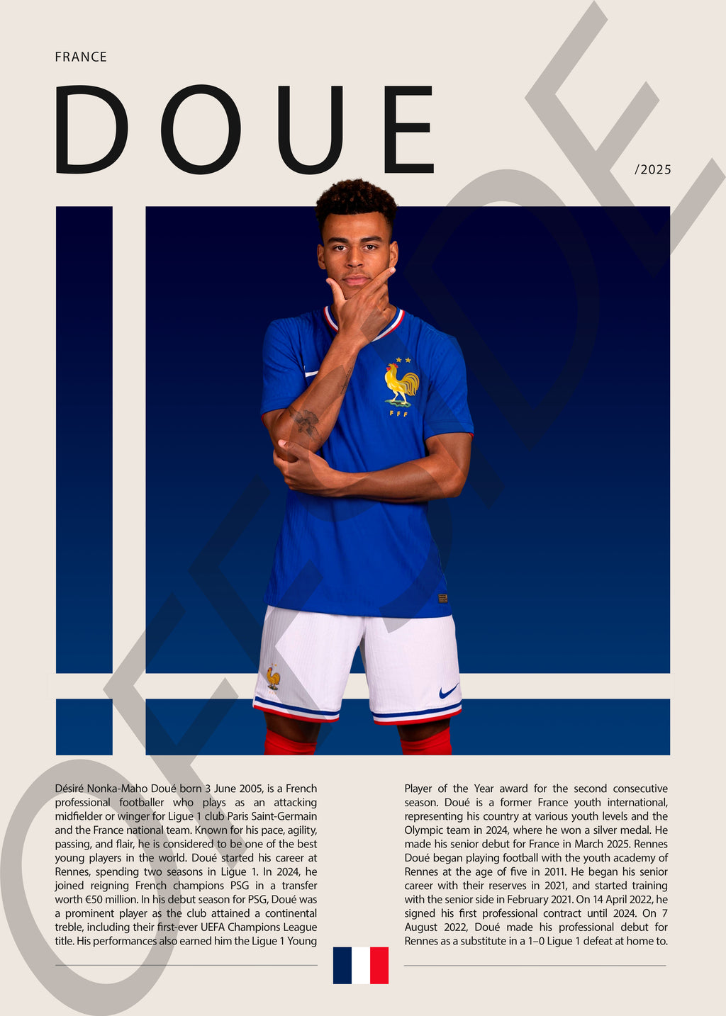 Desire Doue "Doue" en Francia Clasificatorias 2025