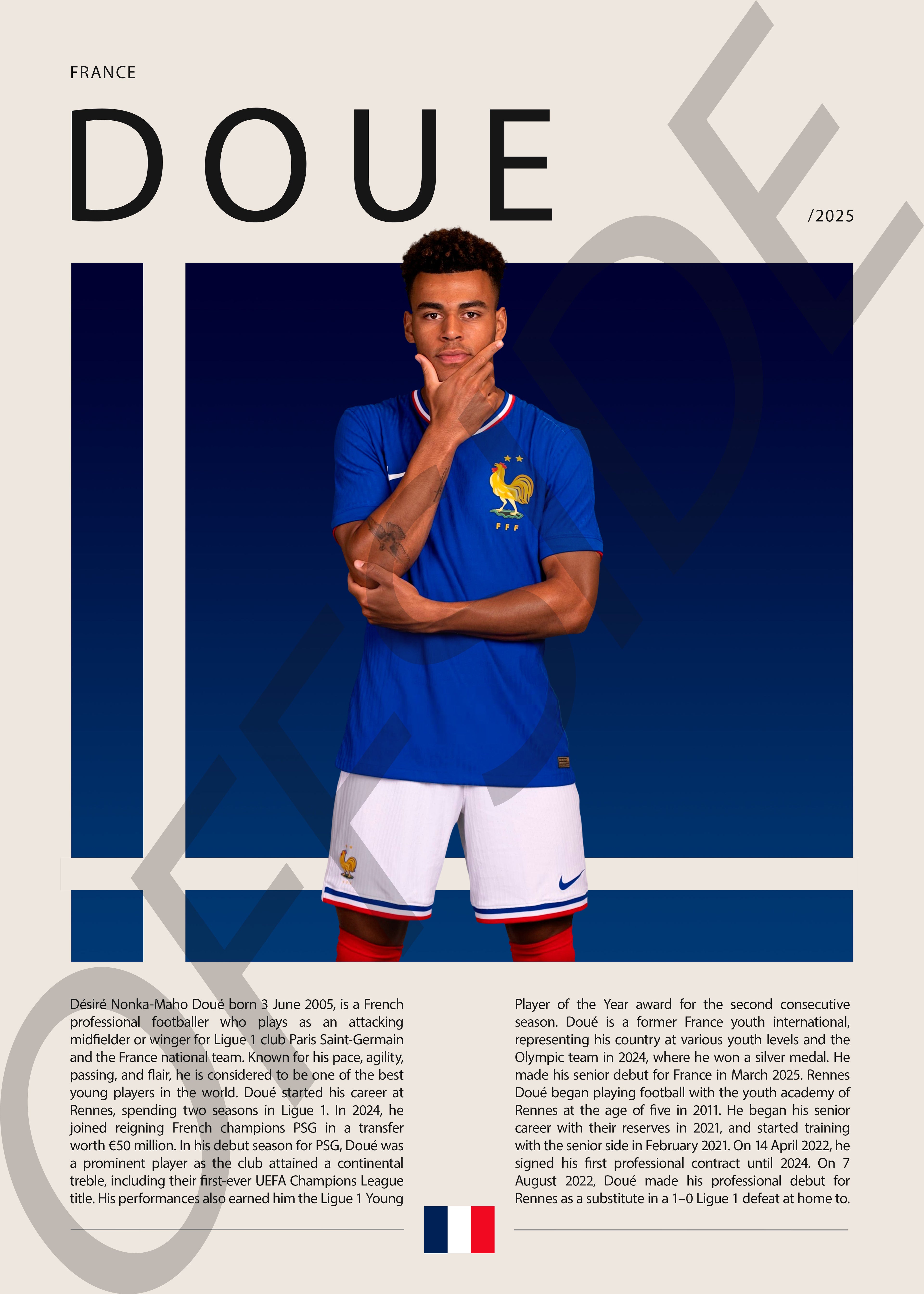 Desire Doue "Doue" en Francia Clasificatorias 2025