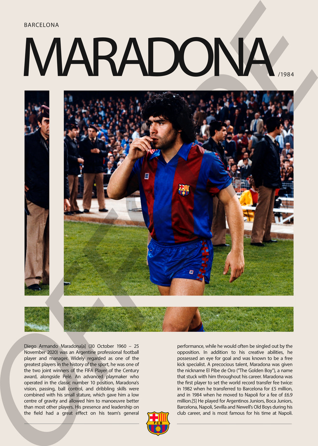 Diego Armando Maradona "Pelusa" en Barcelona Temporada 1984