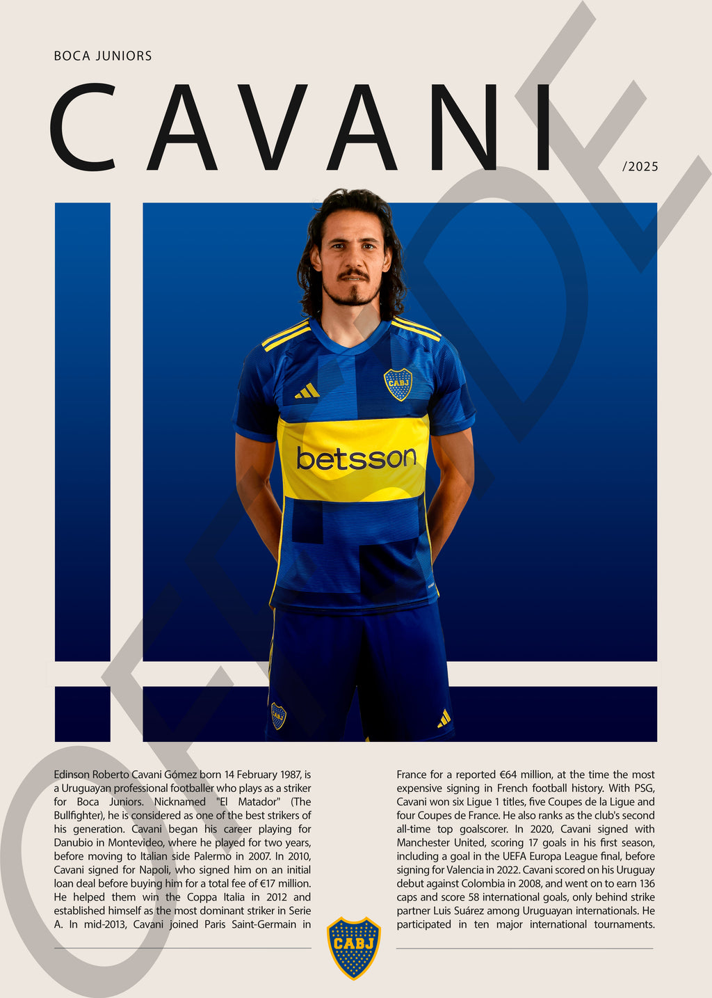 Edinson Cavani "El Matador" en Boca Junior Temporada 2025
