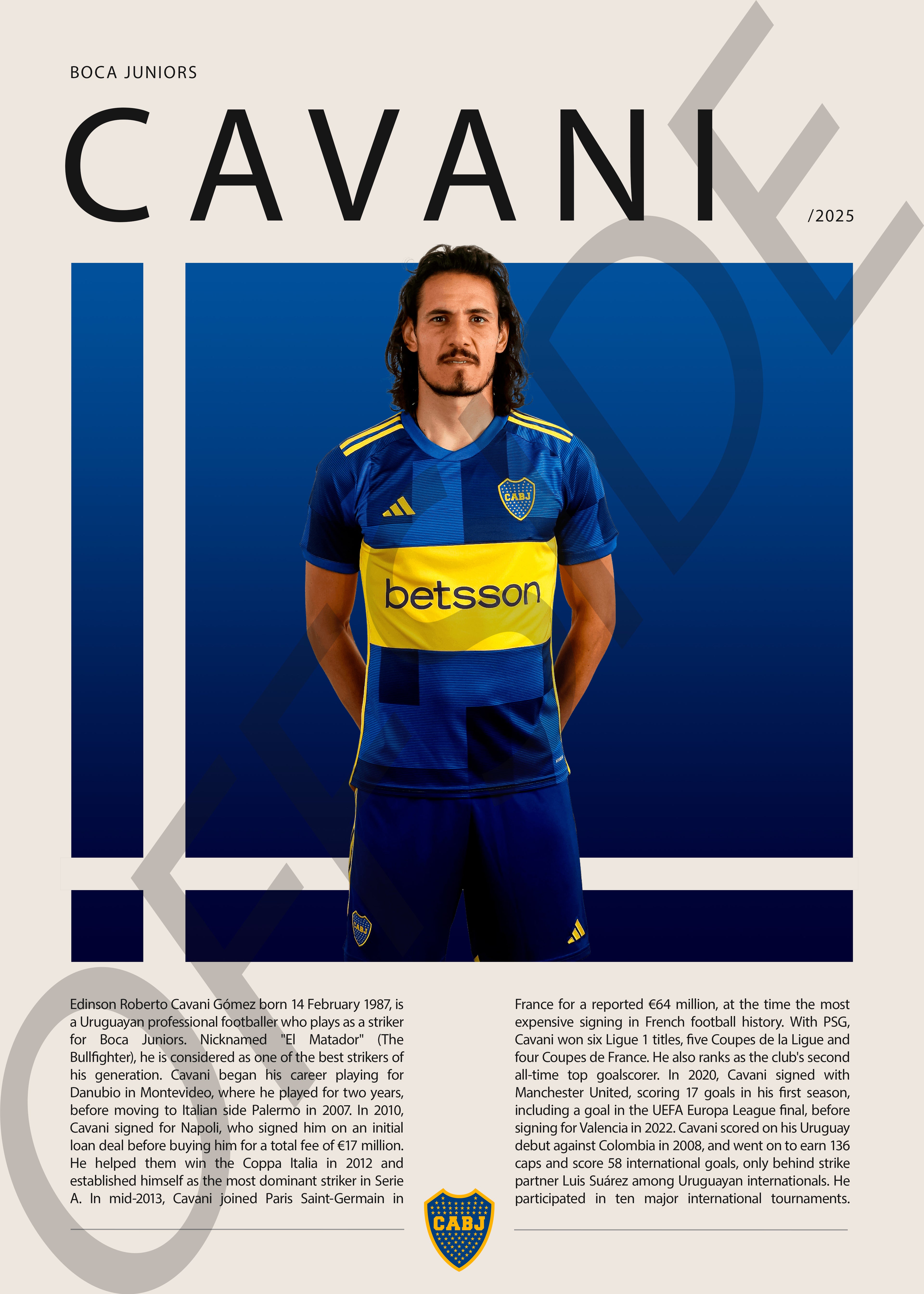 Edinson Cavani "El Matador" en Boca Junior Temporada 2025