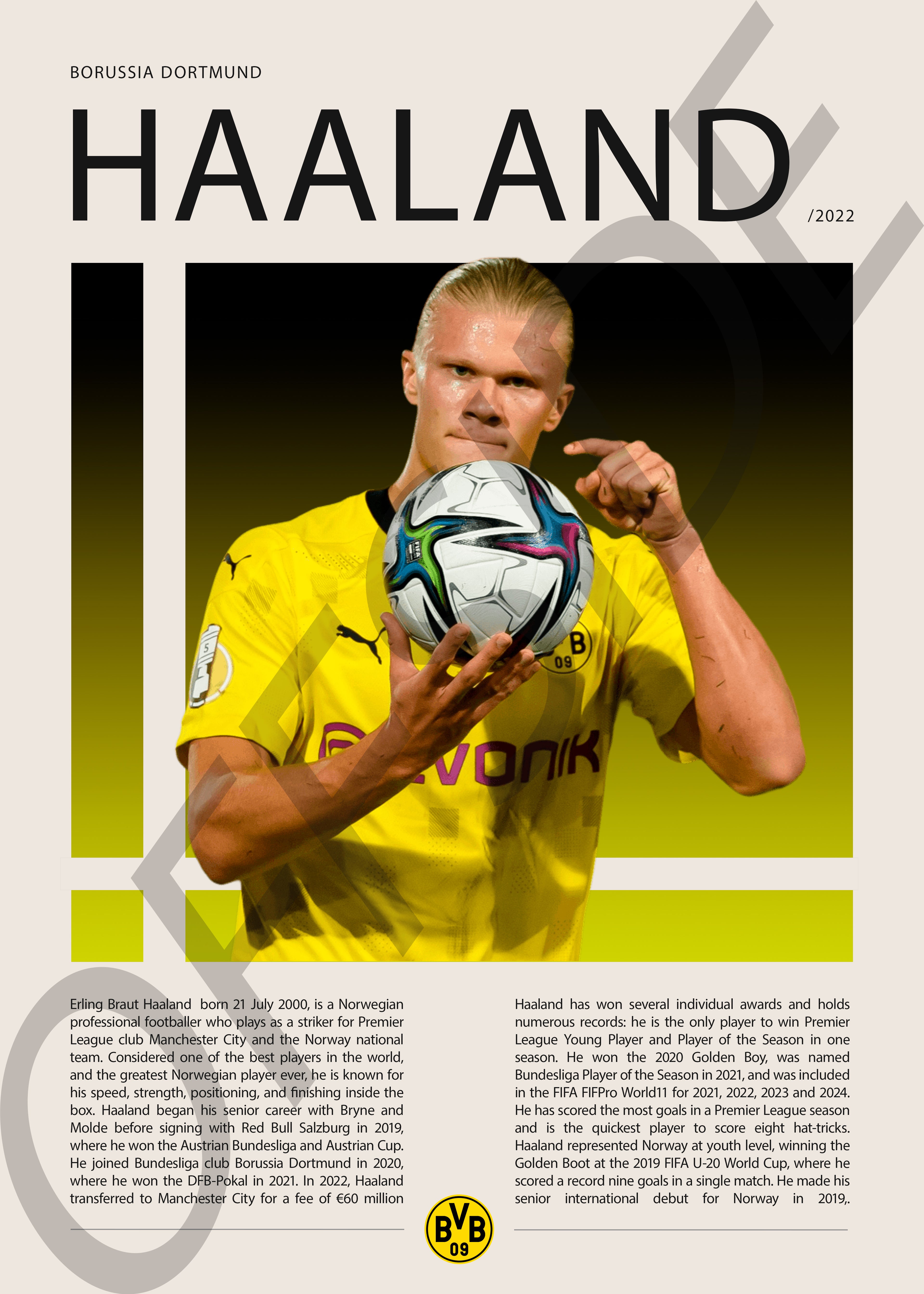 Erling Haaland "El Androide" en Borussia Dortmund Temporada 2022