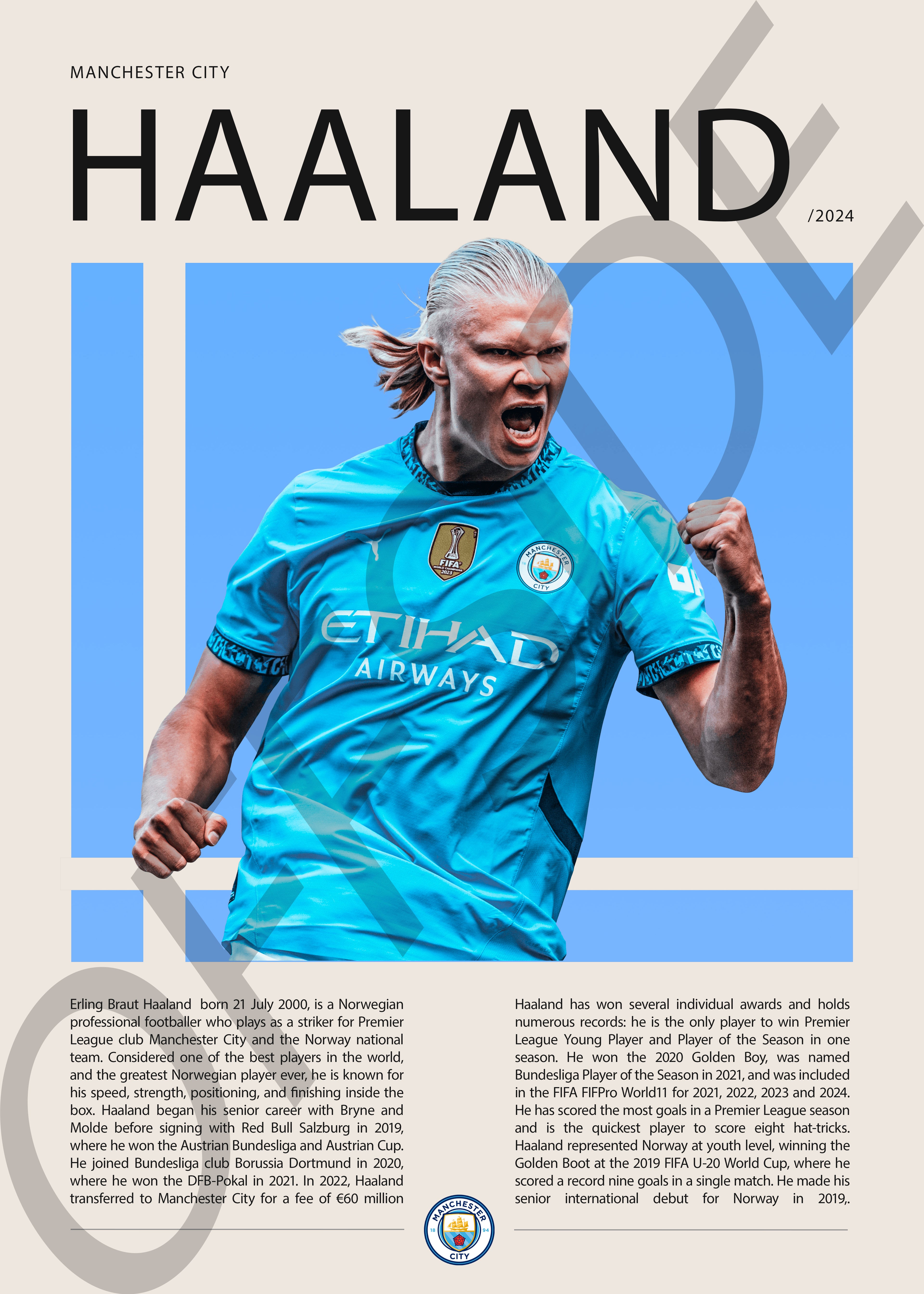 Erling Haaland "El Androide" en Manchester City Temporada 2024