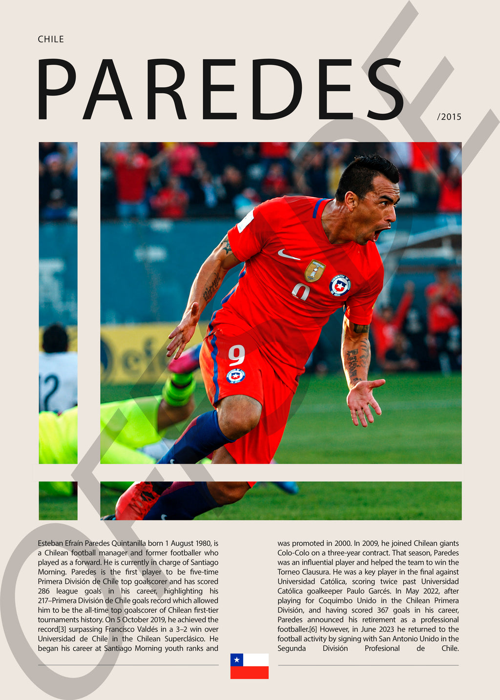 Esteban Paredes "El Tanque" en Chile Clasificatorias 2015