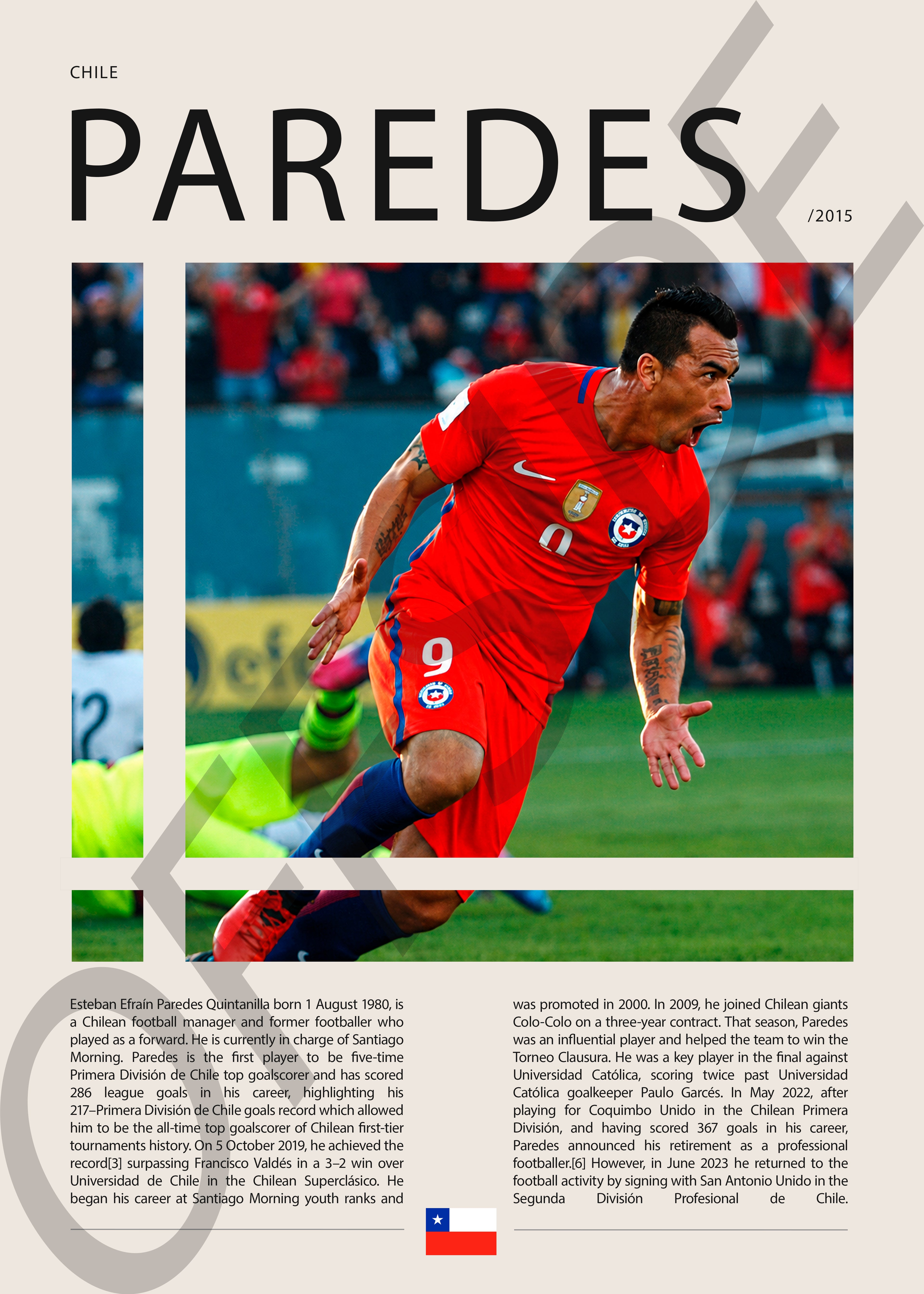Esteban Paredes "El Tanque" en Chile Clasificatorias 2015