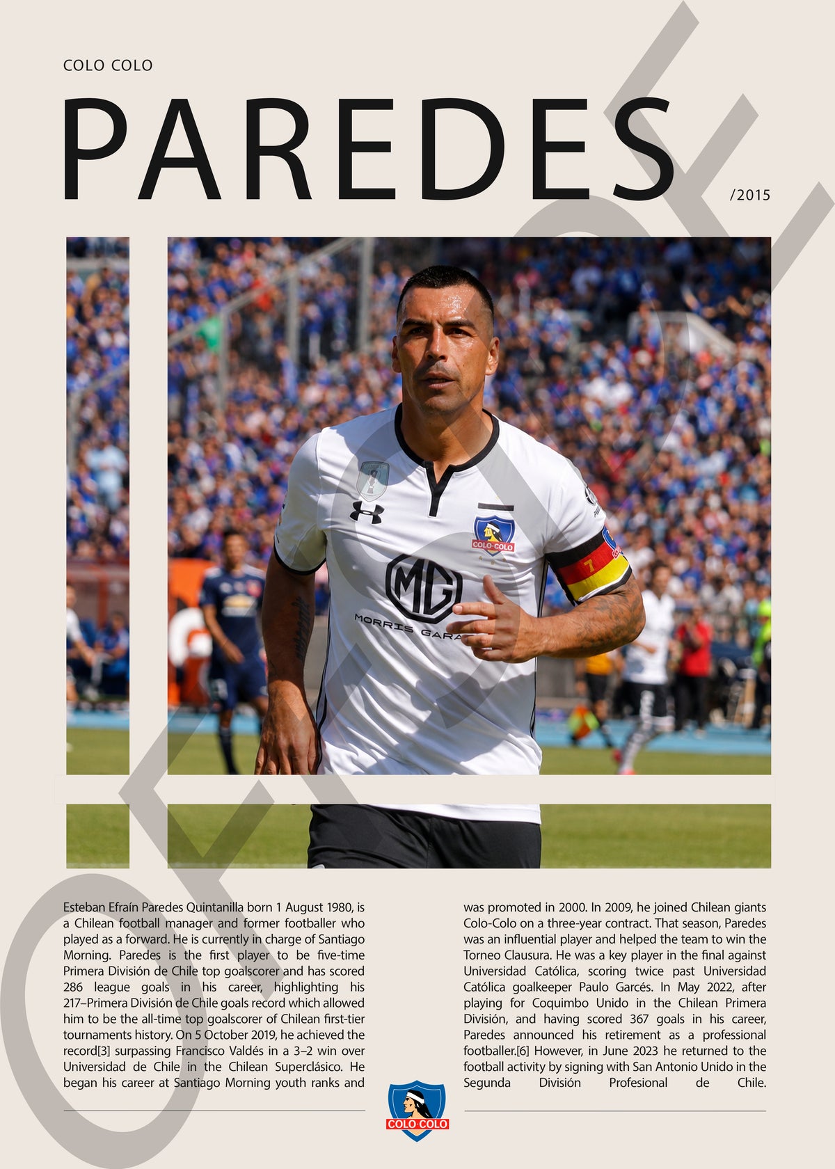 Esteban Paredes "El Tanque" en Colo Colo Temporada 2015