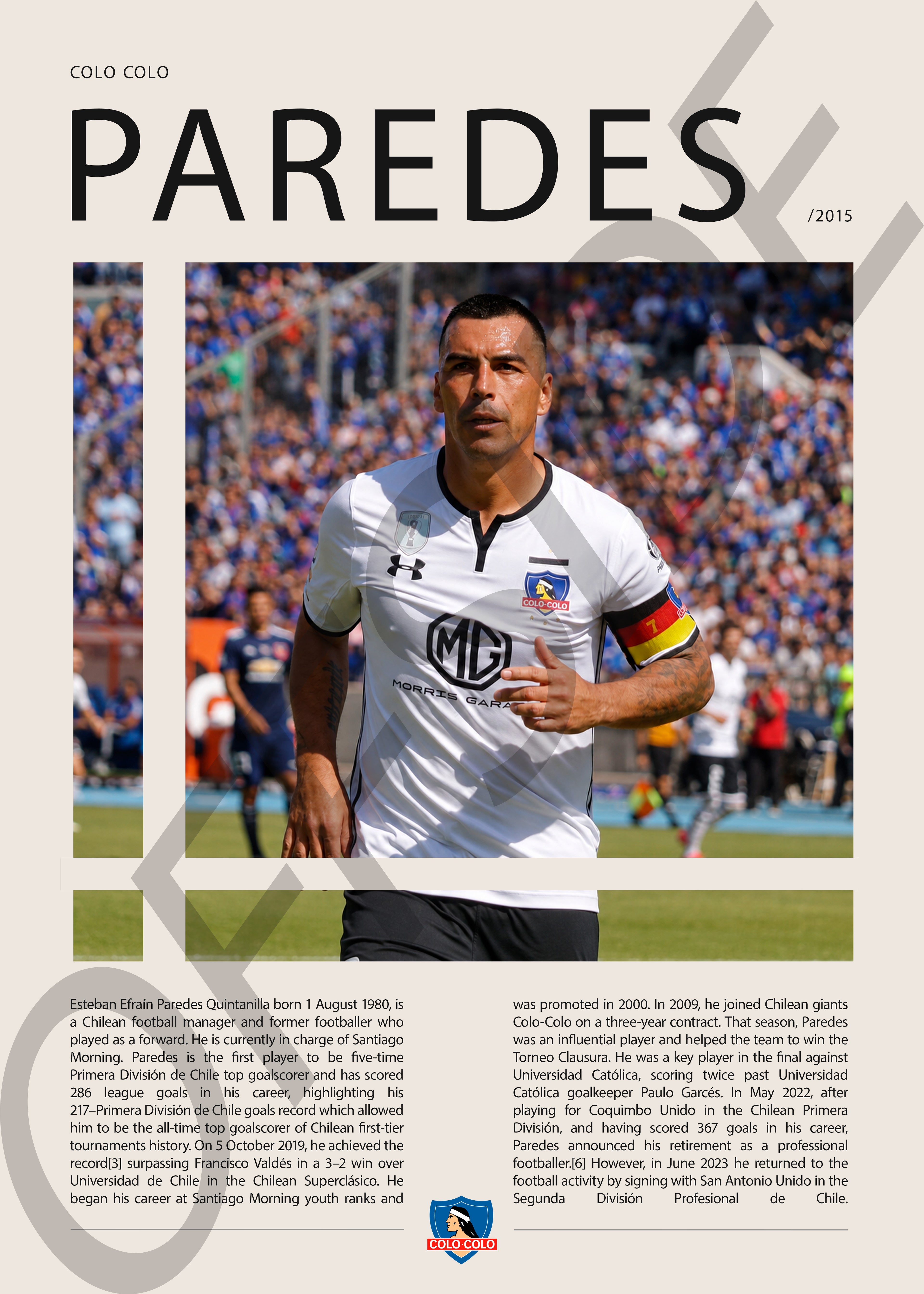 Esteban Paredes "El Tanque" en Colo Colo Temporada 2015