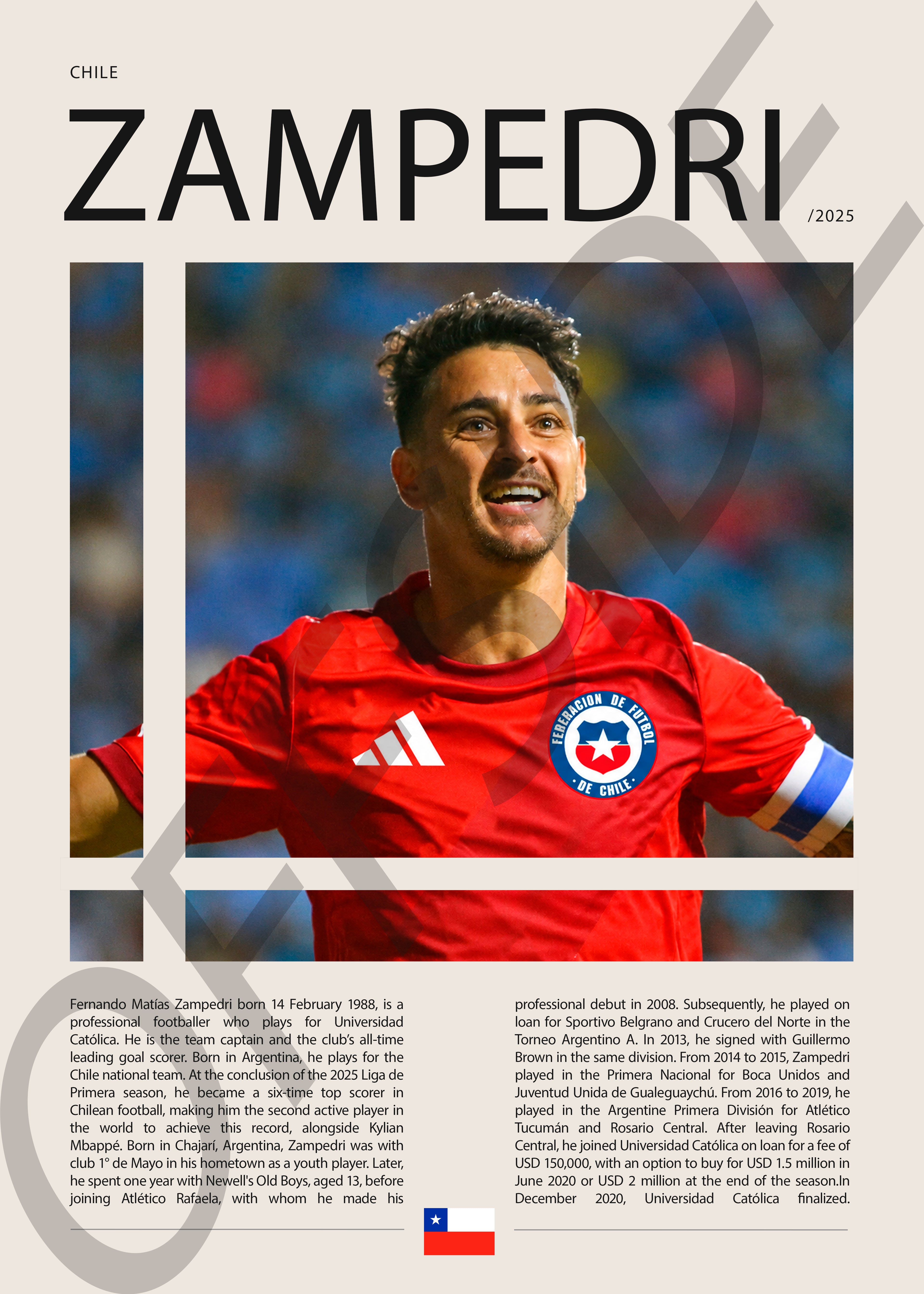 Fernando Zampedri "El Toro" en Chile Clasificatorias 2025