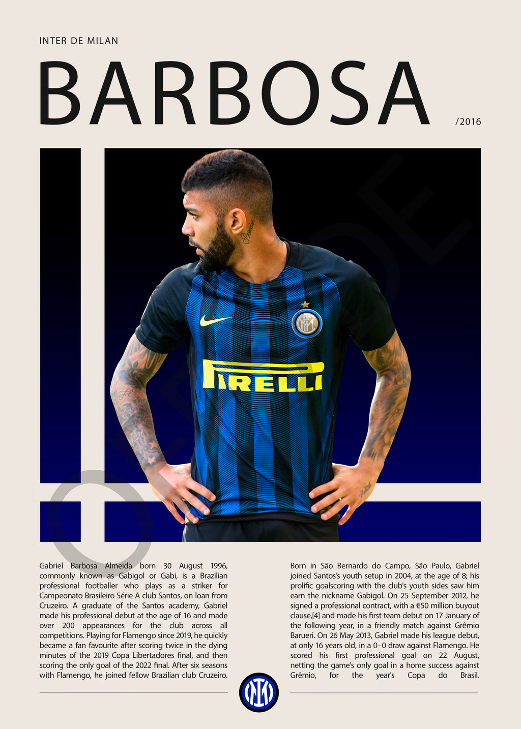 Gabriel Barbosa "Gabigol" en Inter de Milan Temporada 2016