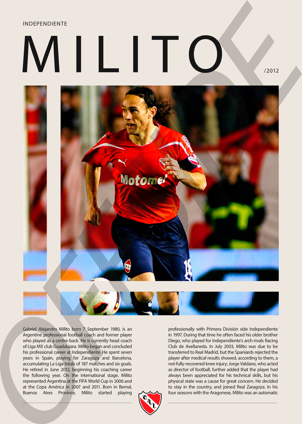 Gabriel Milito "Gaby" en Independiente Temporada 2012
