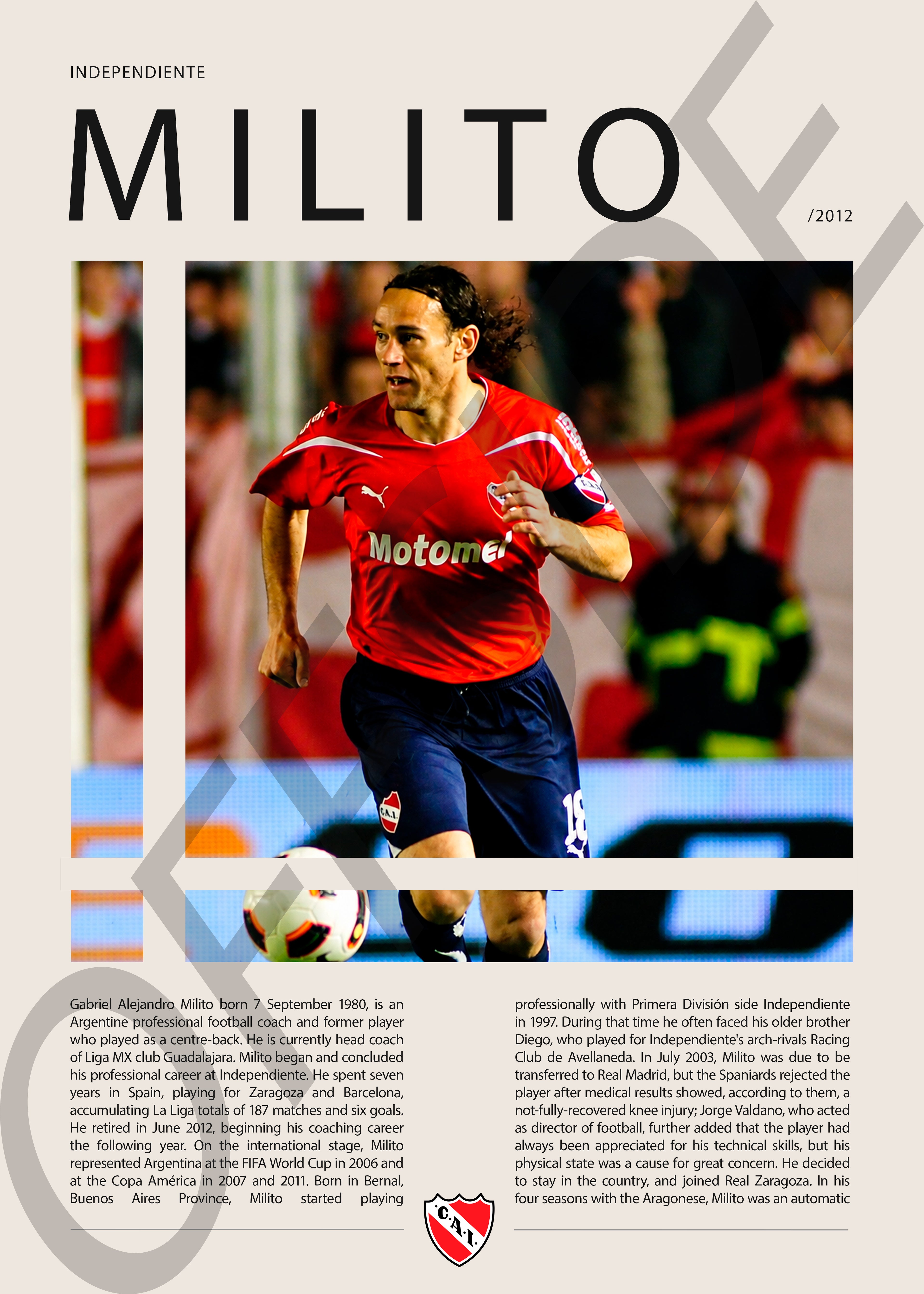 Gabriel Milito "Gaby" en Independiente Temporada 2012