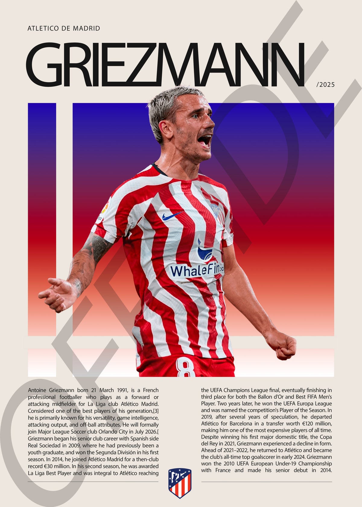 Antoine Griezmann "El Principito" en Atletico de Madrid Temporada 2025